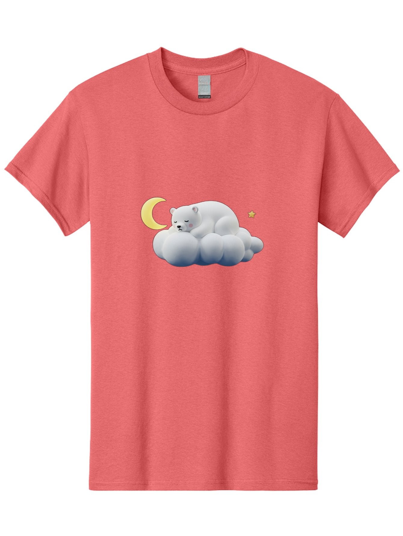 Sleeping-Polar-Bear-9 Men'S Graphic Tee, 100% Cotton, Comfortable Casual Summer Wear, Machine Washable, Sleeping Polar Bear, Cloudy Dreams, Moonlight Serenity, Peaceful Slumber, Celestial Ambiance, Tranquil Atmosphere, Dreamy Night Sky Bae750