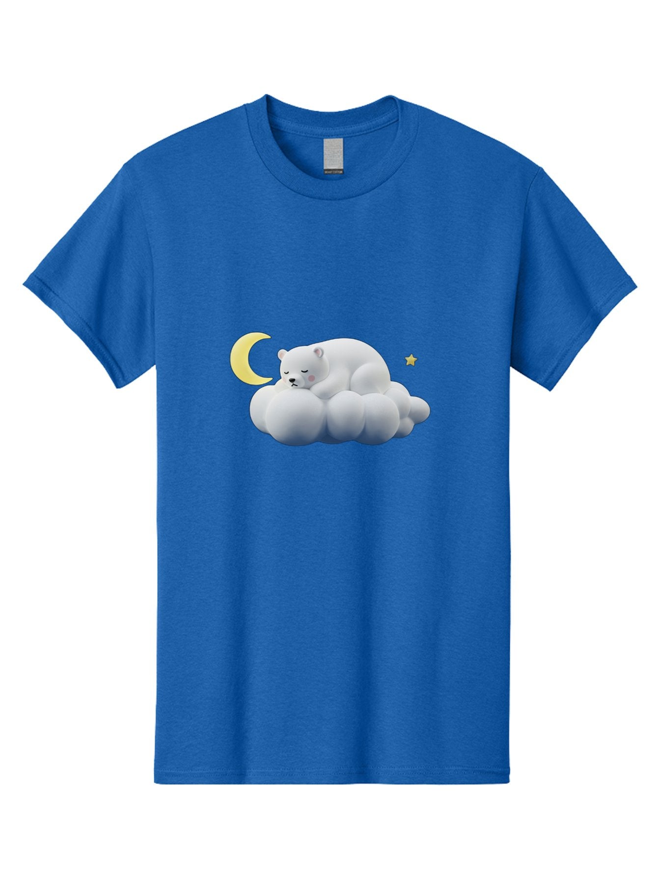 Sleeping-Polar-Bear-9 Men'S Graphic Tee, 100% Cotton, Comfortable Casual Summer Wear, Machine Washable, Sleeping Polar Bear, Cloudy Dreams, Moonlight Serenity, Peaceful Slumber, Celestial Ambiance, Tranquil Atmosphere, Dreamy Night Sky Bae750 6
