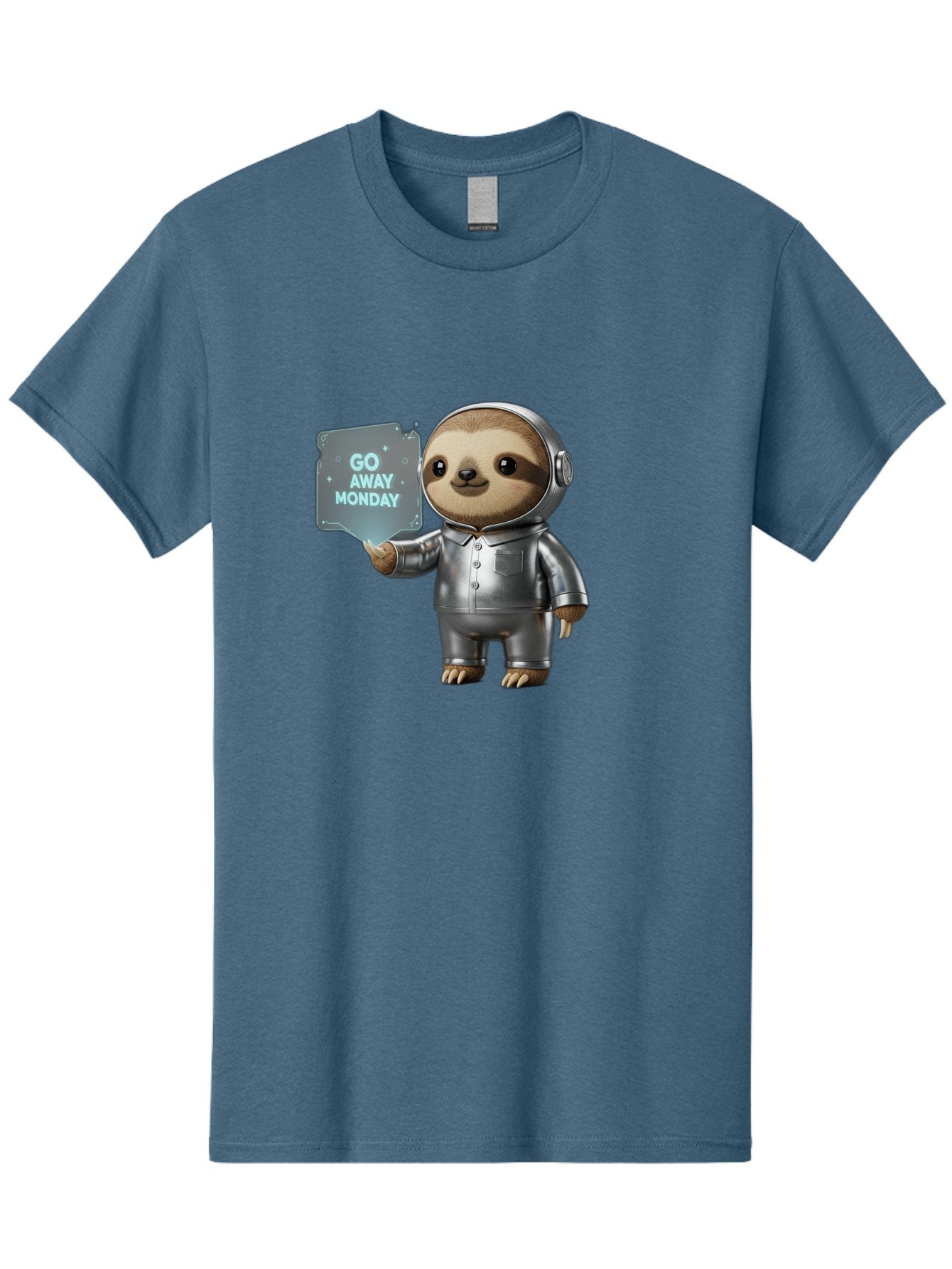 Sloth-In-Space-Suit Men'S Graphic Tee, 100% Cotton, Comfortable Casual Summer Wear, Machine Washable, Sloth In Silver Space Suit, Astronaut Sloth, Motivational Quote, Funny Animal, Humor, Quirky Character, Go Away Monday Bae757 14