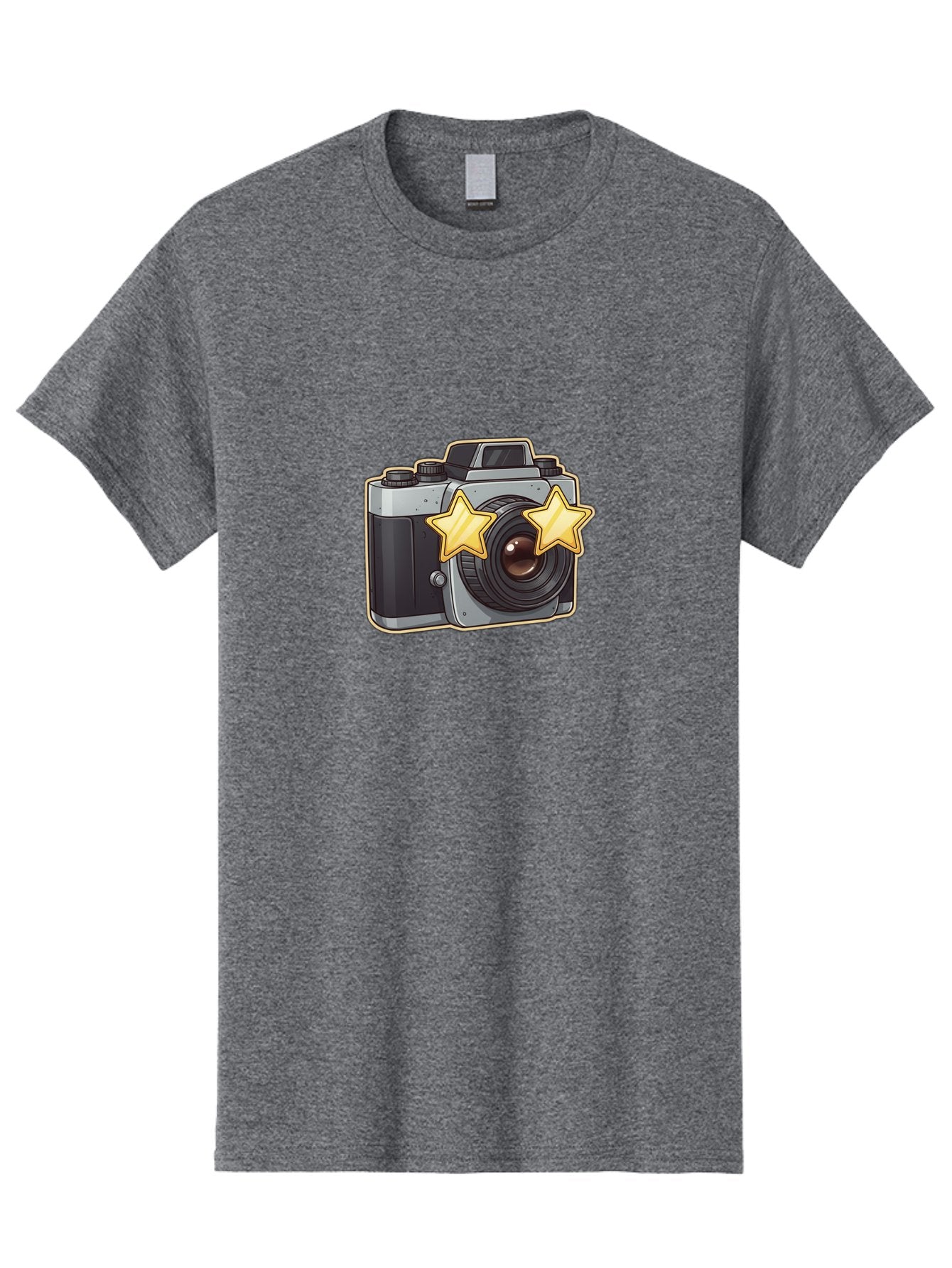 Slr-Camera-With-Stars Men'S Graphic Tee, 100% Cotton, Comfortable Casual Summer Wear, Machine Washable, Camera, Photography, Stars, Favorite Camera, Best Camera, Photography Equipment, Camera Lens, Photography Icon, Camera With Stars, Bae758 14