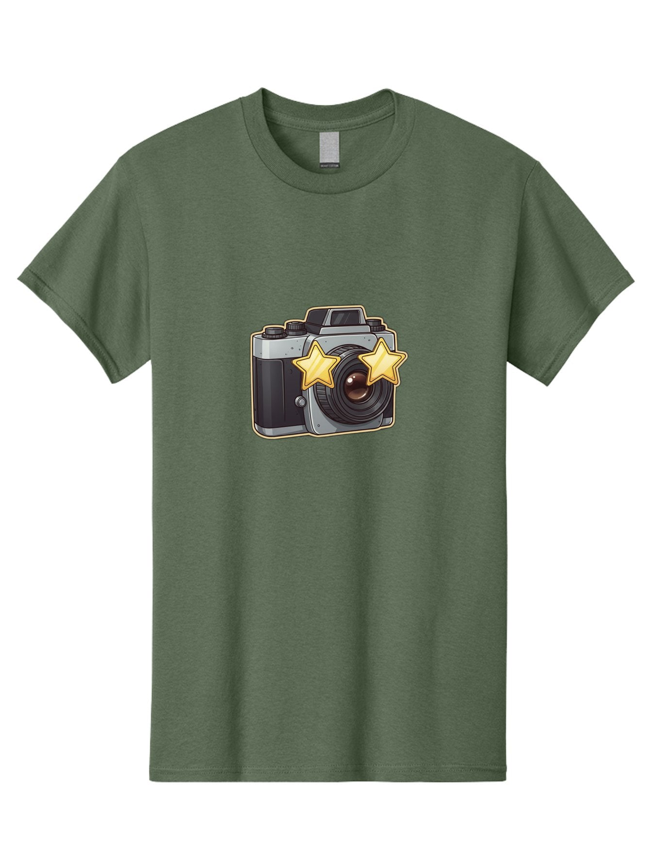 Slr-Camera-With-Stars Men'S Graphic Tee, 100% Cotton, Comfortable Casual Summer Wear, Machine Washable, Camera, Photography, Stars, Favorite Camera, Best Camera, Photography Equipment, Camera Lens, Photography Icon, Camera With Stars, Bae758 9