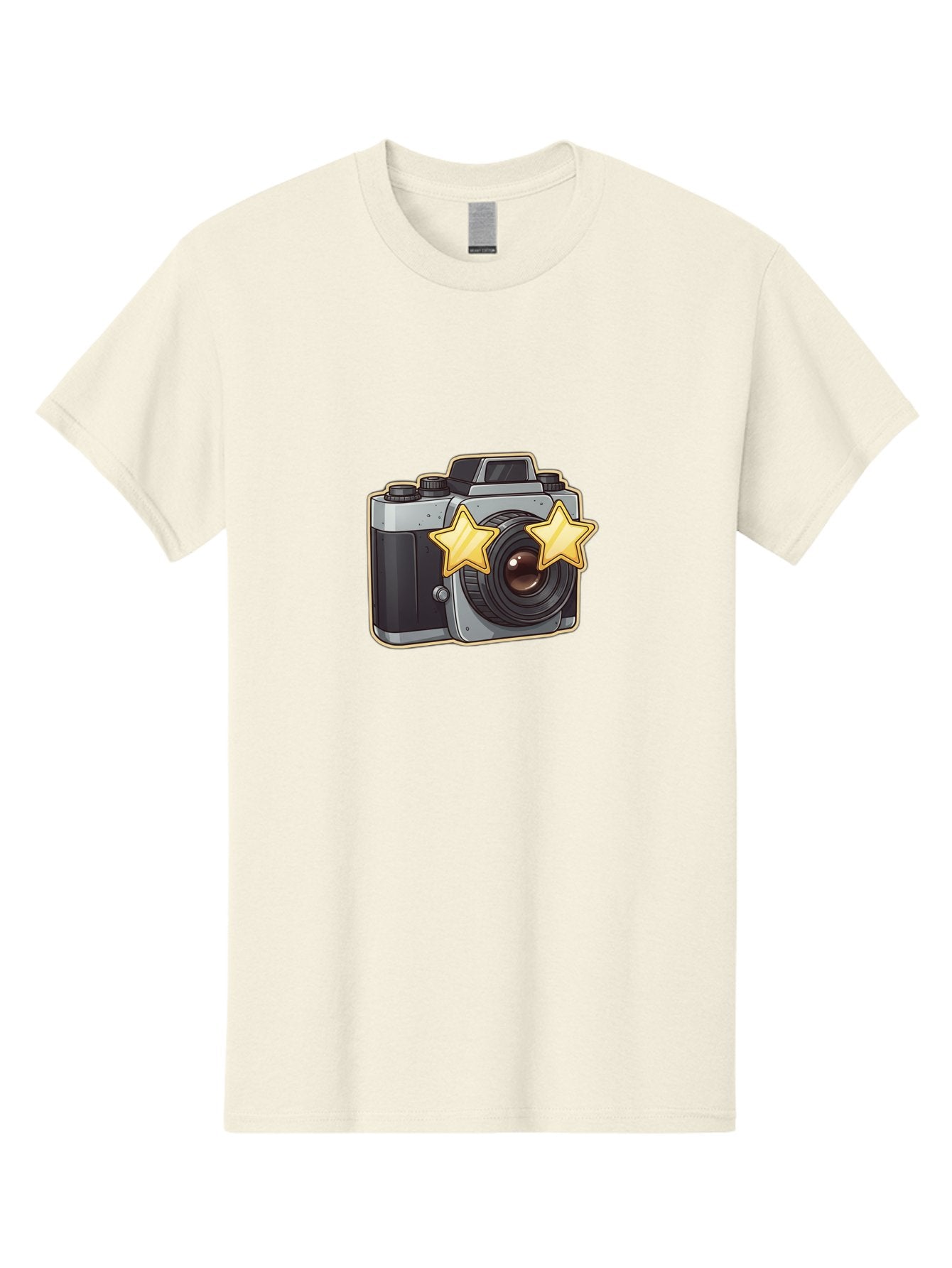 Slr-Camera-With-Stars Men'S Graphic Tee, 100% Cotton, Comfortable Casual Summer Wear, Machine Washable, Camera, Photography, Stars, Favorite Camera, Best Camera, Photography Equipment, Camera Lens, Photography Icon, Camera With Stars, Bae758 8