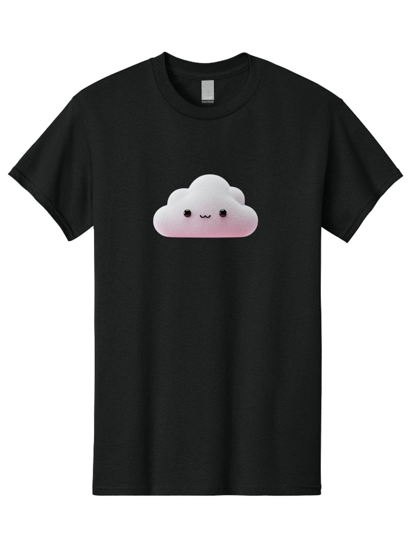 Smiling-Cloud-1 Men'S Graphic Tee, 100% Cotton, Comfortable Casual Summer Wear, Machine Washable, Kawaii Cloud, Cute Cartoon Character, Smiling Face, Fluffy Cloud, Pastel Colors, Adorable Design, Soft Graphics, Childrens Illustration, Bae762 9