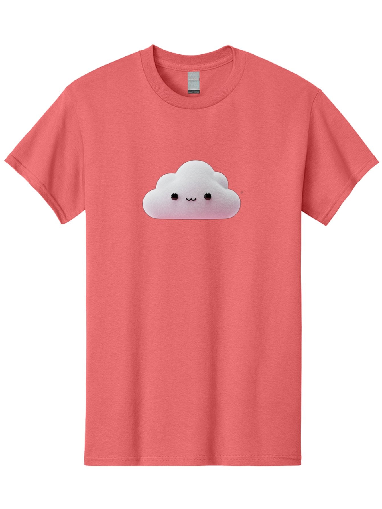 Smiling-Cloud-1 Men'S Graphic Tee, 100% Cotton, Comfortable Casual Summer Wear, Machine Washable, Kawaii Cloud, Cute Cartoon Character, Smiling Face, Fluffy Cloud, Pastel Colors, Adorable Design, Soft Graphics, Childrens Illustration, Bae762 11