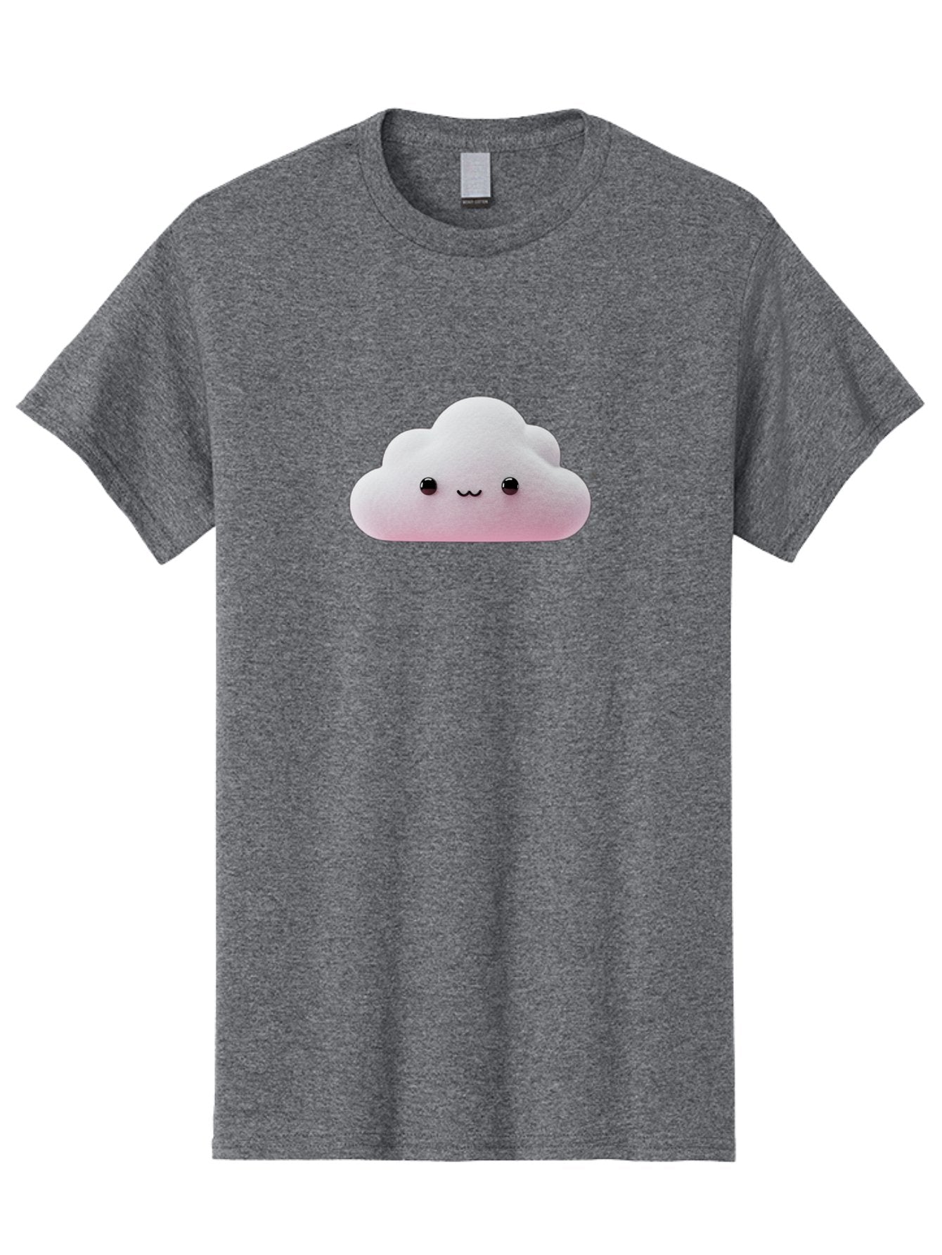 Smiling-Cloud-1 Men'S Graphic Tee, 100% Cotton, Comfortable Casual Summer Wear, Machine Washable, Kawaii Cloud, Cute Cartoon Character, Smiling Face, Fluffy Cloud, Pastel Colors, Adorable Design, Soft Graphics, Childrens Illustration, Bae762 10