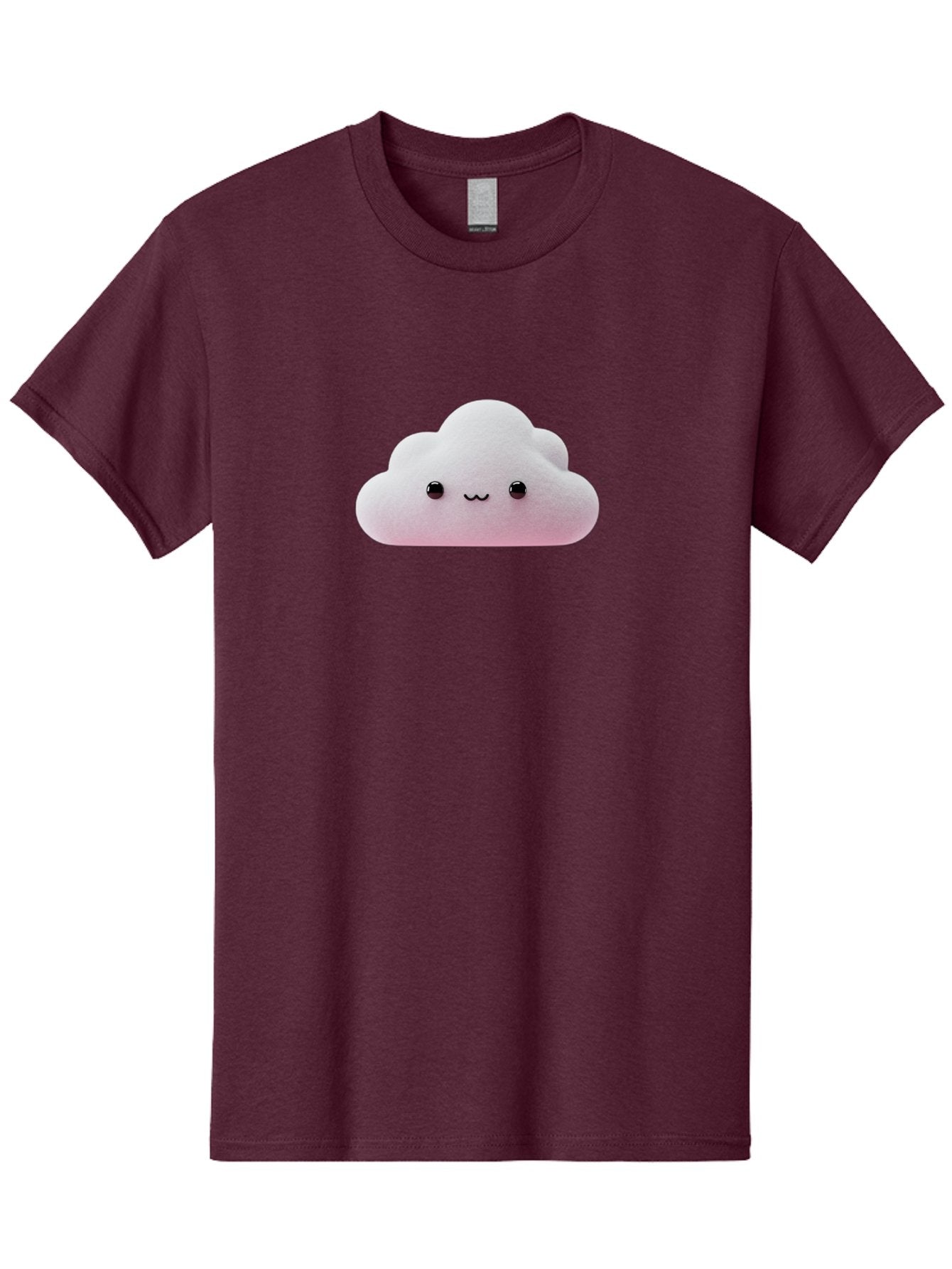 Smiling-Cloud-1 Men'S Graphic Tee, 100% Cotton, Comfortable Casual Summer Wear, Machine Washable, Kawaii Cloud, Cute Cartoon Character, Smiling Face, Fluffy Cloud, Pastel Colors, Adorable Design, Soft Graphics, Childrens Illustration, Bae762 13
