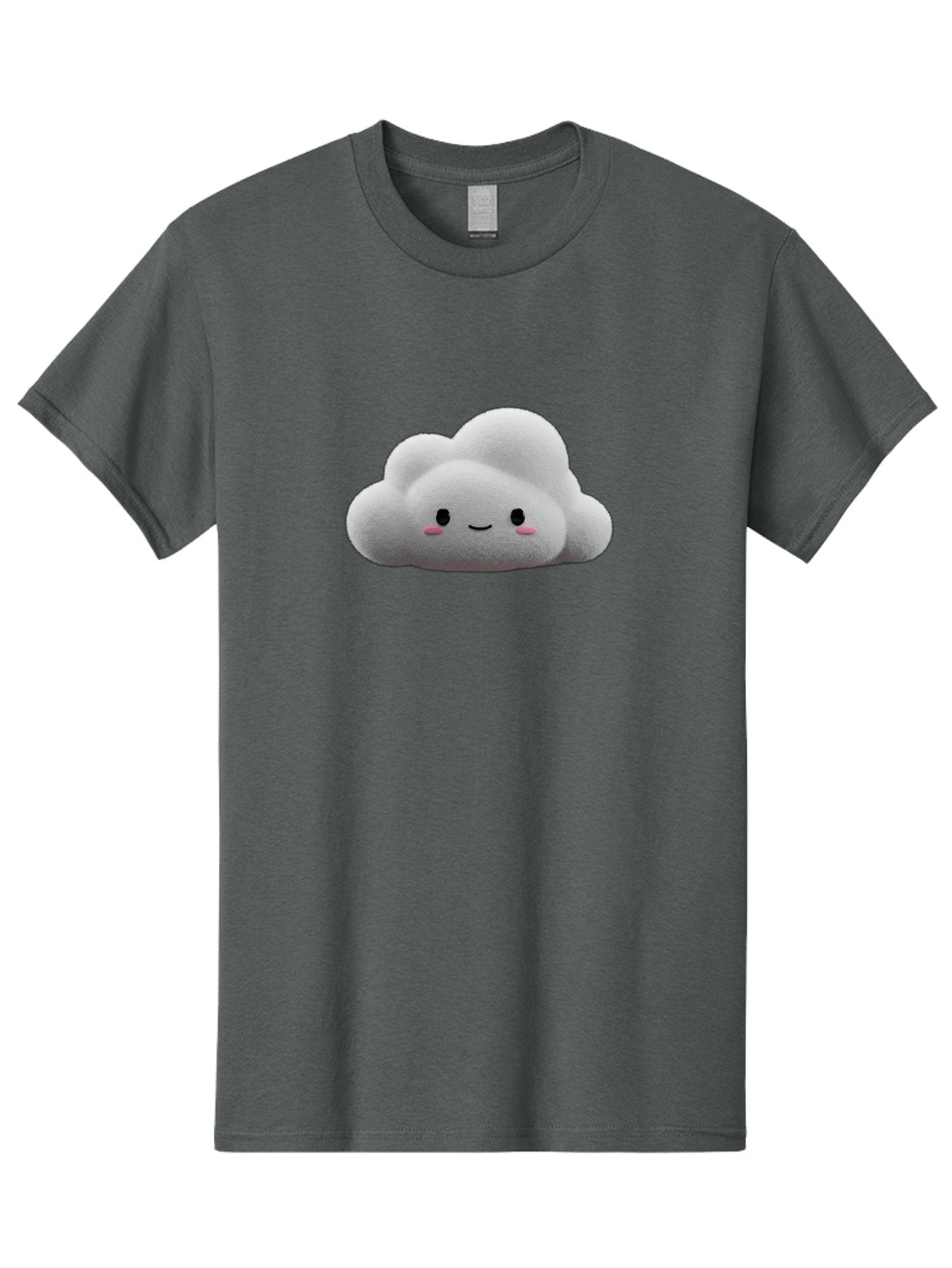 Smiling-Cloud-3 Men'S Graphic Tee, 100% Cotton, Comfortable Casual Summer Wear, Machine Washable, Cute Cloud, Smiling Face, Fluffy White Cloud, Cartoon Character, Adorable Illustration, Kawaii Cloud, Soft Graphics, Digital Art, Bae764 11