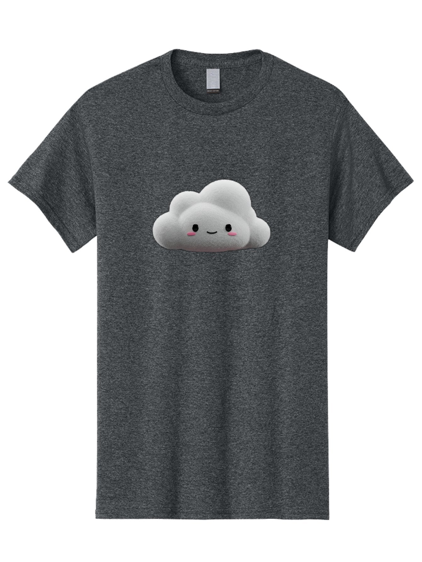 Smiling-Cloud-3 Men'S Graphic Tee, 100% Cotton, Comfortable Casual Summer Wear, Machine Washable, Cute Cloud, Smiling Face, Fluffy White Cloud, Cartoon Character, Adorable Illustration, Kawaii Cloud, Soft Graphics, Digital Art, Bae764 8
