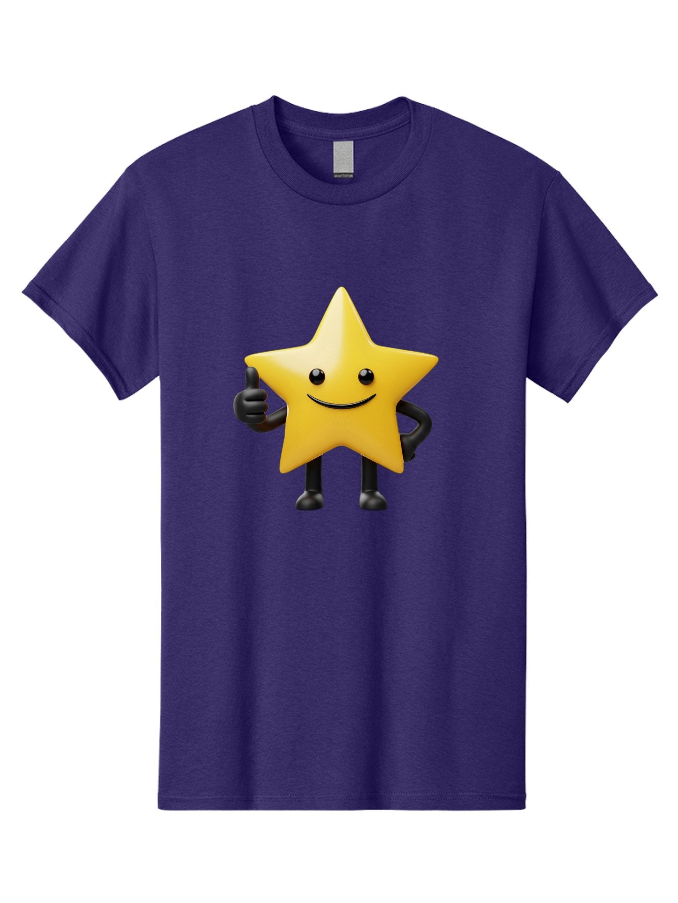 Smiling-Star-2 Men'S Graphic Tee, 100% Cotton, Comfortable Casual Summer Wear, Machine Washable, Smiling Star, Thumbs Up, Approval, Happiness, Joyful Character, Cartoon Star, Friendly Mascot, Positive Vibe, Happy Face Bae768 10