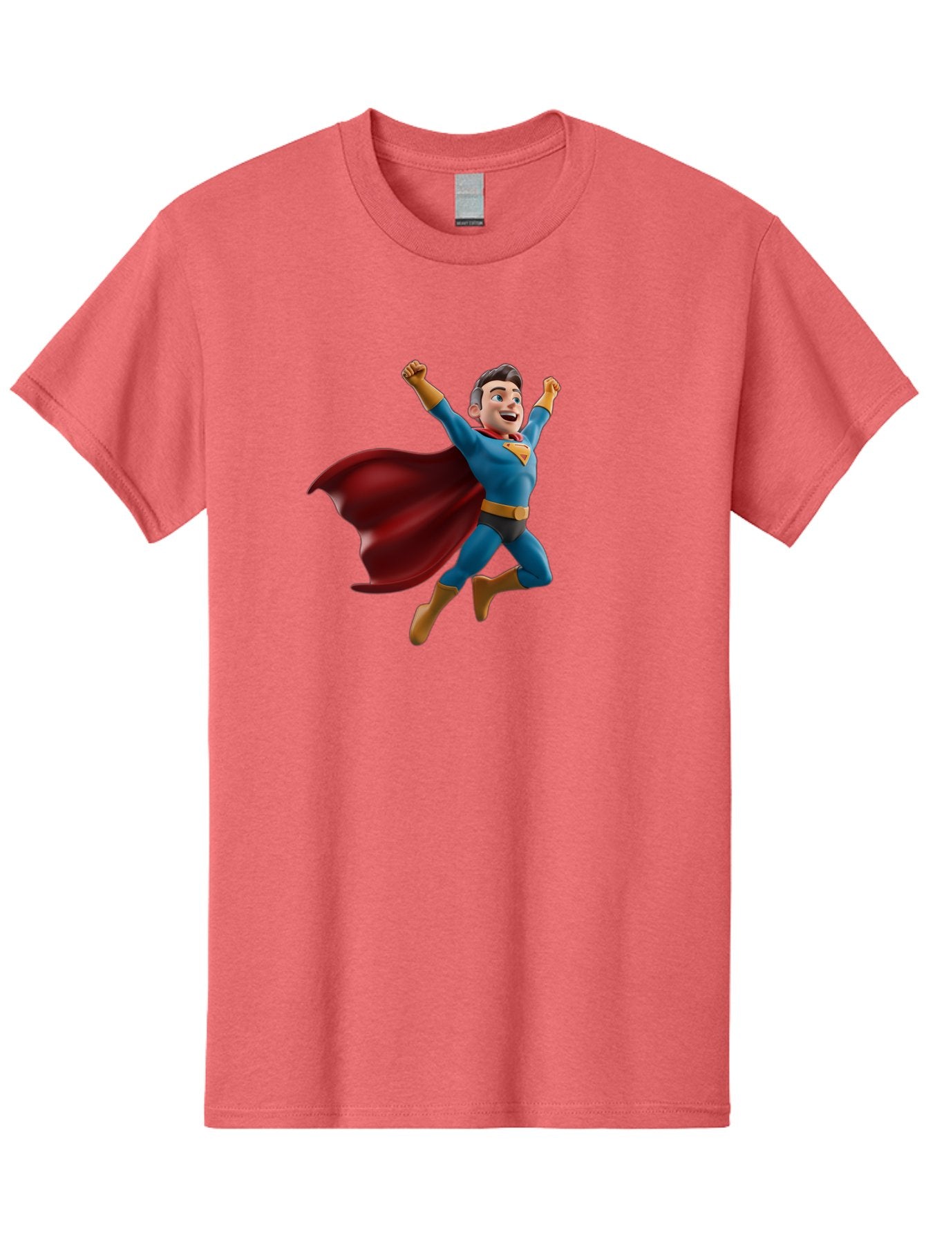 Superman Men'S Graphic Tee, 100% Cotton, Comfortable Casual Summer Wear, Machine Washable, Superhero Character, 3D Cartoon Man, Flying Superhero, Blue Costume, Red Cape, Yellow Emblem, Bold Hero, Dynamic Pose, Superhero Emblem, Comic Hero, Bae791 10