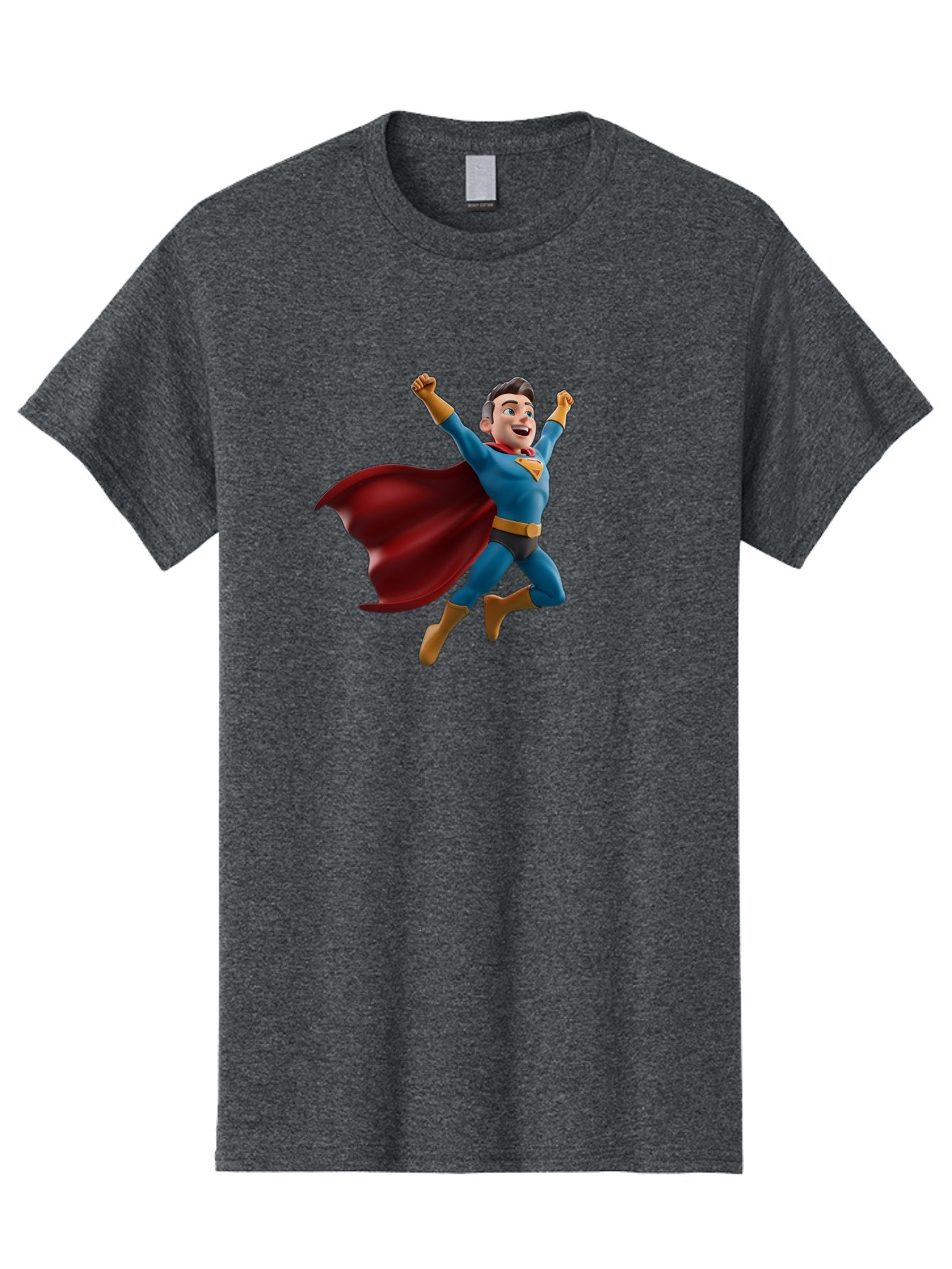 Superman Men'S Graphic Tee, 100% Cotton, Comfortable Casual Summer Wear, Machine Washable, Superhero Character, 3D Cartoon Man, Flying Superhero, Blue Costume, Red Cape, Yellow Emblem, Bold Hero, Dynamic Pose, Superhero Emblem, Comic Hero, Bae791 8