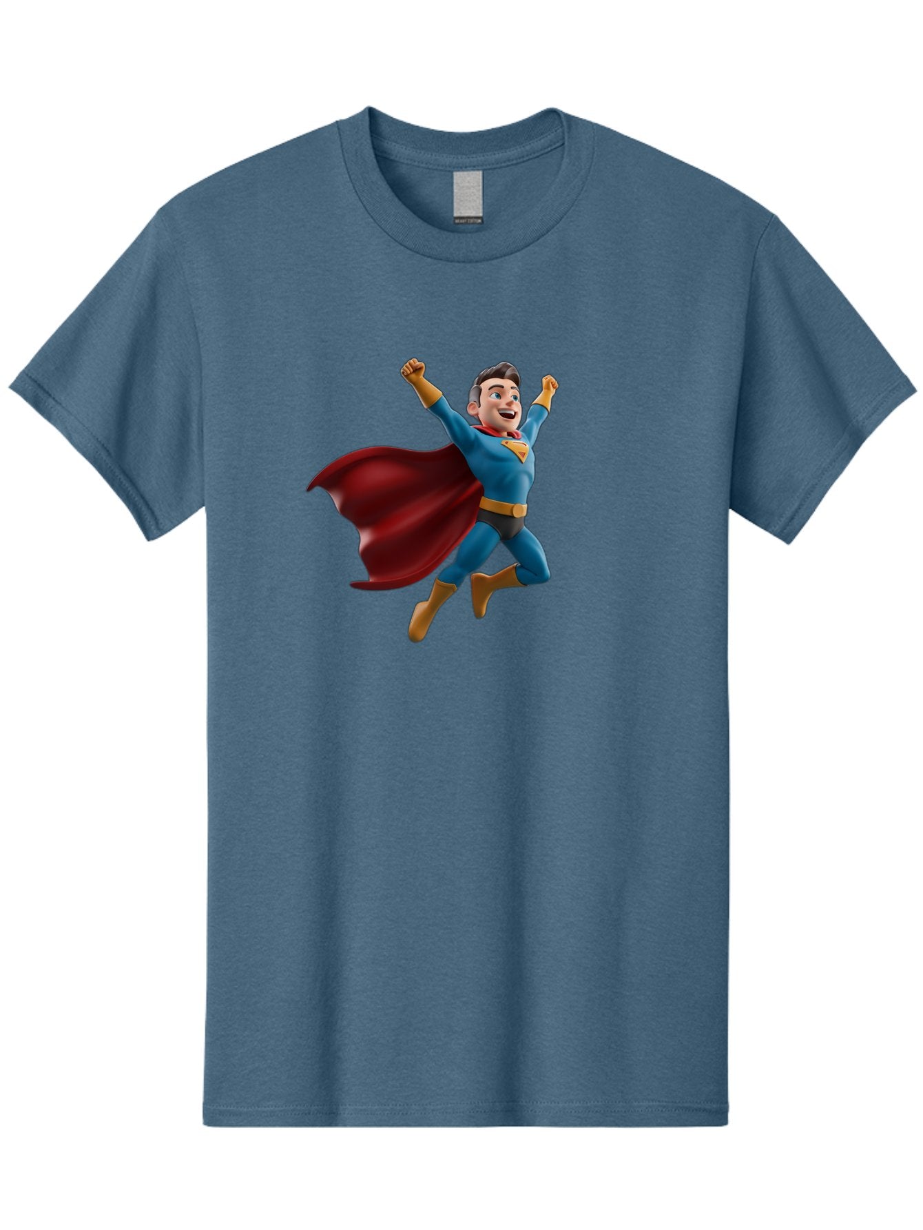 Superman Men'S Graphic Tee, 100% Cotton, Comfortable Casual Summer Wear, Machine Washable, Superhero Character, 3D Cartoon Man, Flying Superhero, Blue Costume, Red Cape, Yellow Emblem, Bold Hero, Dynamic Pose, Superhero Emblem, Comic Hero, Bae791 9