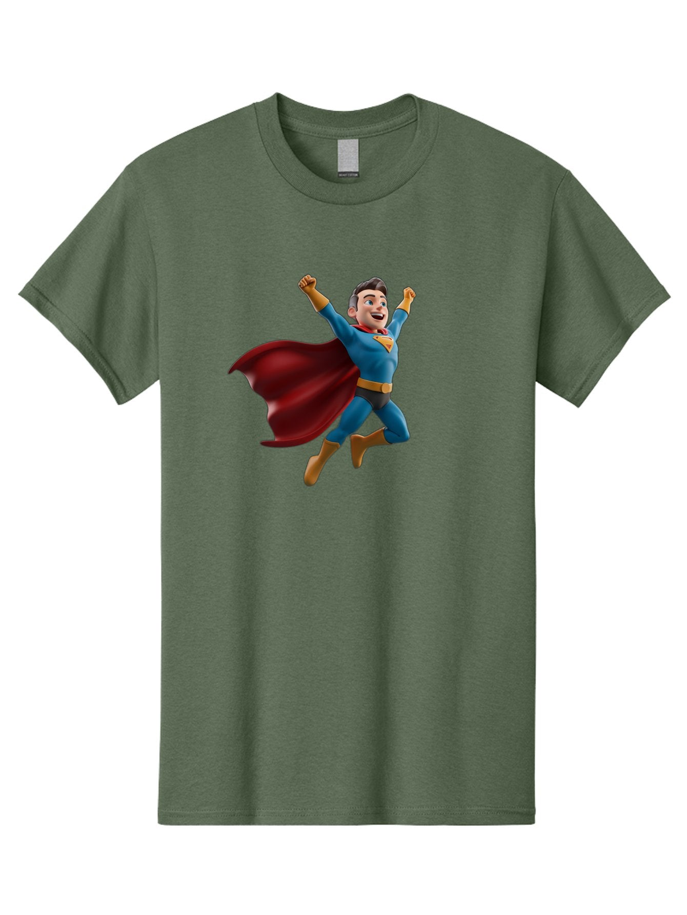 Superman Men'S Graphic Tee, 100% Cotton, Comfortable Casual Summer Wear, Machine Washable, Superhero Character, 3D Cartoon Man, Flying Superhero, Blue Costume, Red Cape, Yellow Emblem, Bold Hero, Dynamic Pose, Superhero Emblem, Comic Hero, Bae791 15