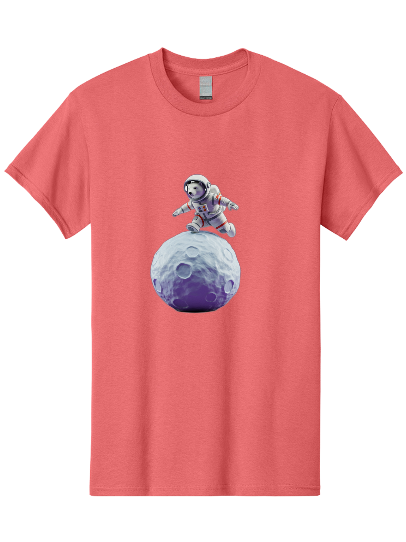 Teddy-Bear-Astronaut Men'S Graphic Tee, 100% Cotton, Comfortable Casual Summer Wear, Machine Washable, Bear Astronaut, Space Suit, Craters, Moon Surface, Lunar Exploration, Space Adventure, Cartoon Astronaut, Funny Space, Adventure Theme, Bae796