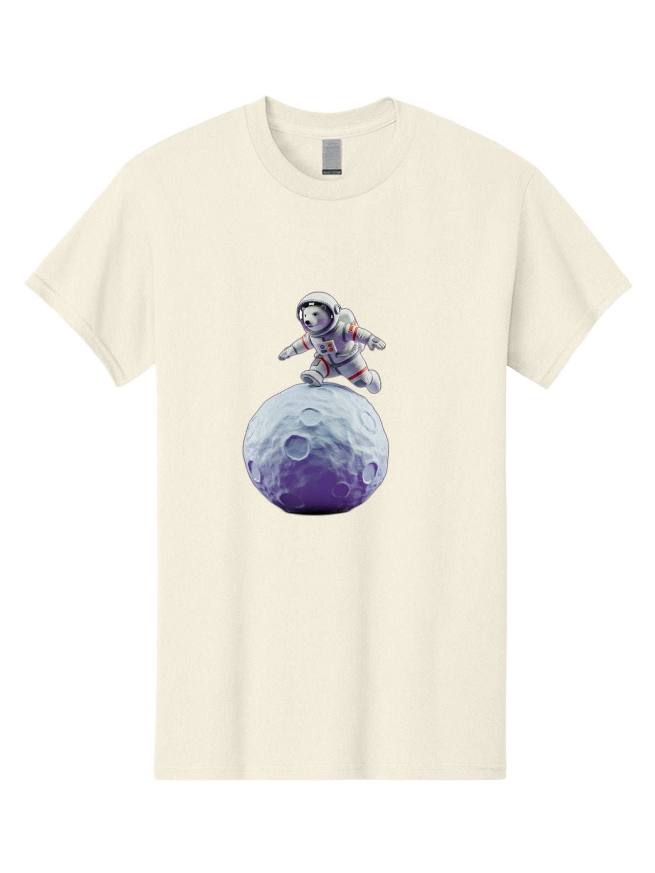 Teddy-Bear-Astronaut Men'S Graphic Tee, 100% Cotton, Comfortable Casual Summer Wear, Machine Washable, Bear Astronaut, Space Suit, Craters, Moon Surface, Lunar Exploration, Space Adventure, Cartoon Astronaut, Funny Space, Adventure Theme, Bae796