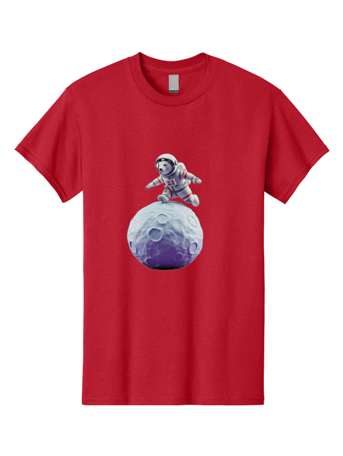 Teddy-Bear-Astronaut Men'S Graphic Tee, 100% Cotton, Comfortable Casual Summer Wear, Machine Washable, Bear Astronaut, Space Suit, Craters, Moon Surface, Lunar Exploration, Space Adventure, Cartoon Astronaut, Funny Space, Adventure Theme, Bae796