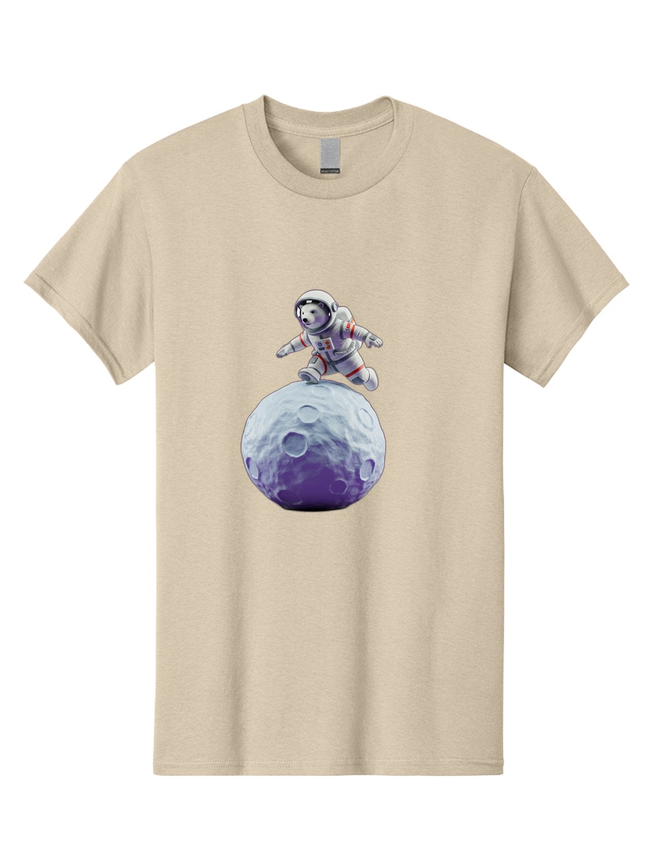 Teddy-Bear-Astronaut Men'S Graphic Tee, 100% Cotton, Comfortable Casual Summer Wear, Machine Washable, Bear Astronaut, Space Suit, Craters, Moon Surface, Lunar Exploration, Space Adventure, Cartoon Astronaut, Funny Space, Adventure Theme, Bae796 3