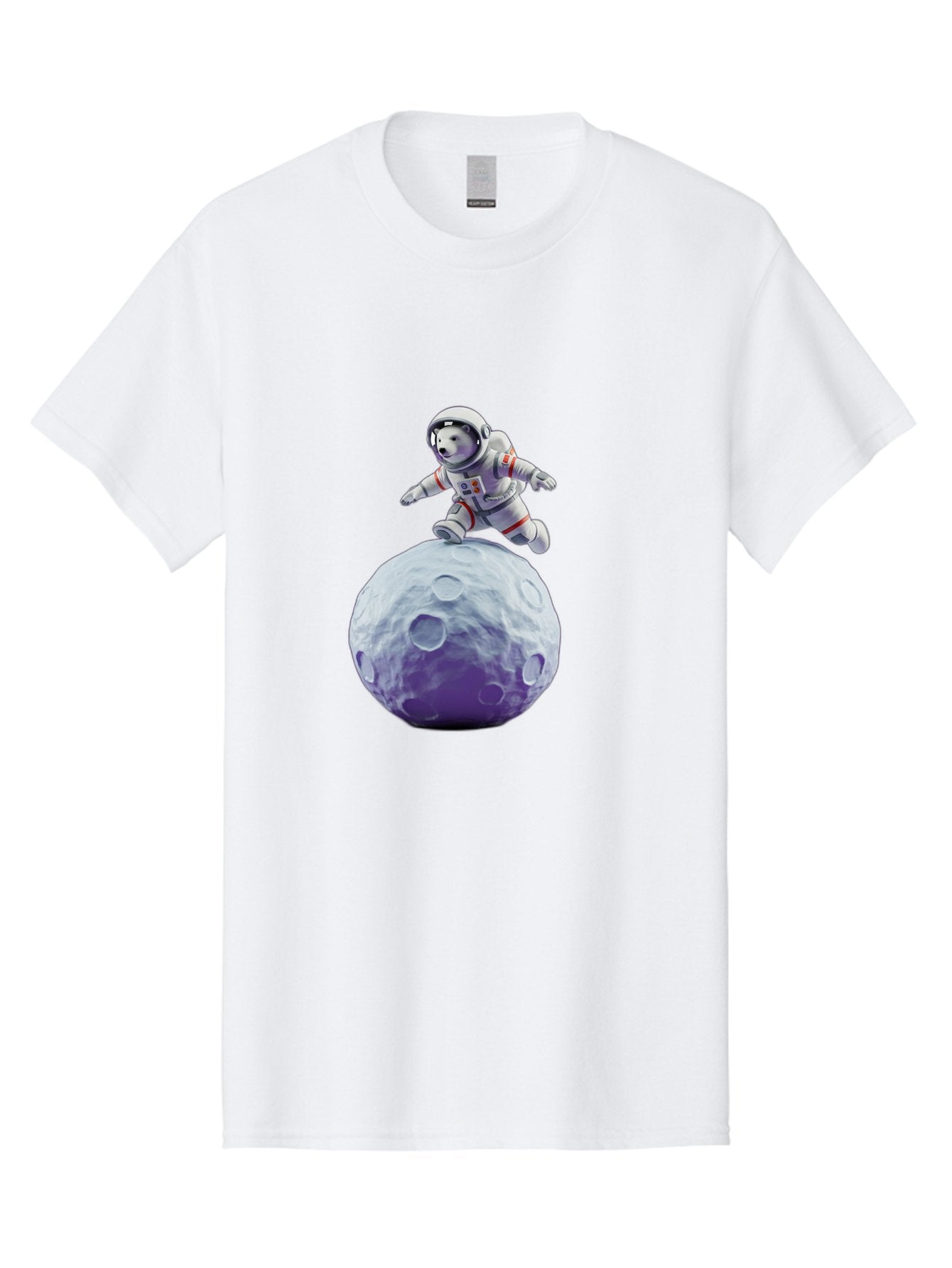 Teddy-Bear-Astronaut Men'S Graphic Tee, 100% Cotton, Comfortable Casual Summer Wear, Machine Washable, Bear Astronaut, Space Suit, Craters, Moon Surface, Lunar Exploration, Space Adventure, Cartoon Astronaut, Funny Space, Adventure Theme, Bae796