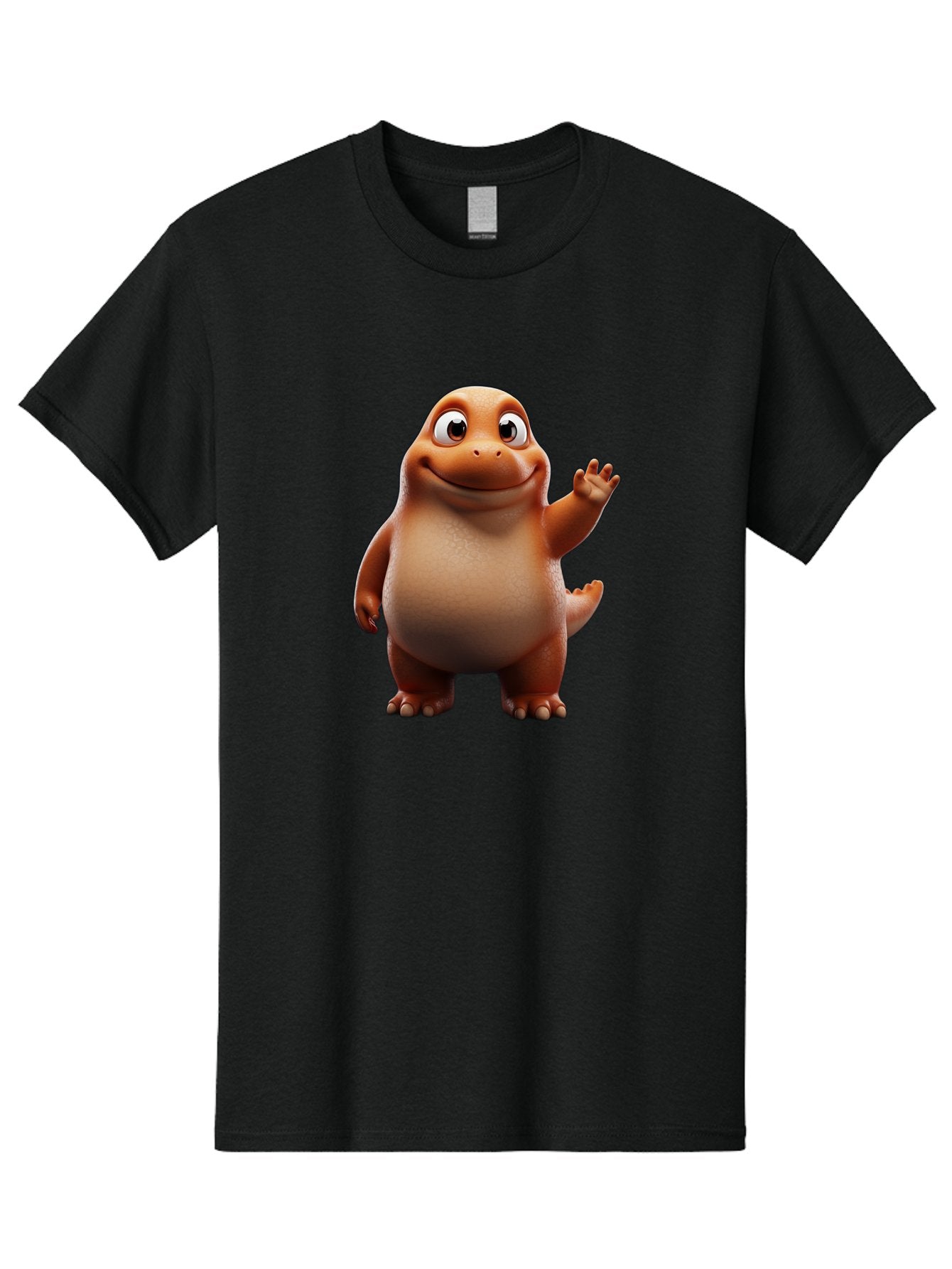 The-Good-Dinosaur Men'S Graphic Tee, 100% Cotton, Comfortable Casual Summer Wear, Machine Washable, Cartoon Dinosaur, Friendly Character, Smiling T-Rex, Animated Creature, Waving Hand, Children'S Entertainment, Prehistoric Animal, Bae797 13
