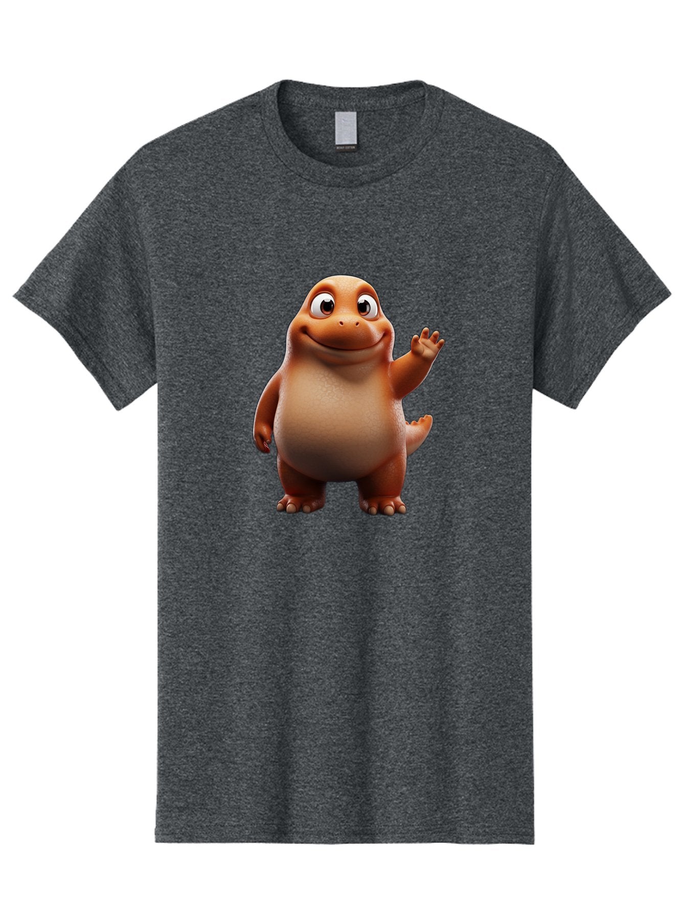 The-Good-Dinosaur Men'S Graphic Tee, 100% Cotton, Comfortable Casual Summer Wear, Machine Washable, Cartoon Dinosaur, Friendly Character, Smiling T-Rex, Animated Creature, Waving Hand, Children'S Entertainment, Prehistoric Animal, Bae797 12