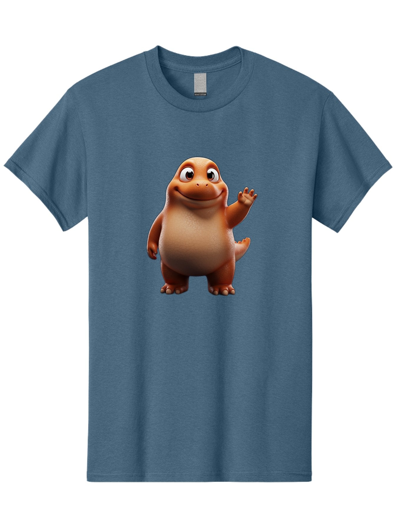 The-Good-Dinosaur Men'S Graphic Tee, 100% Cotton, Comfortable Casual Summer Wear, Machine Washable, Cartoon Dinosaur, Friendly Character, Smiling T-Rex, Animated Creature, Waving Hand, Children'S Entertainment, Prehistoric Animal, Bae797 9