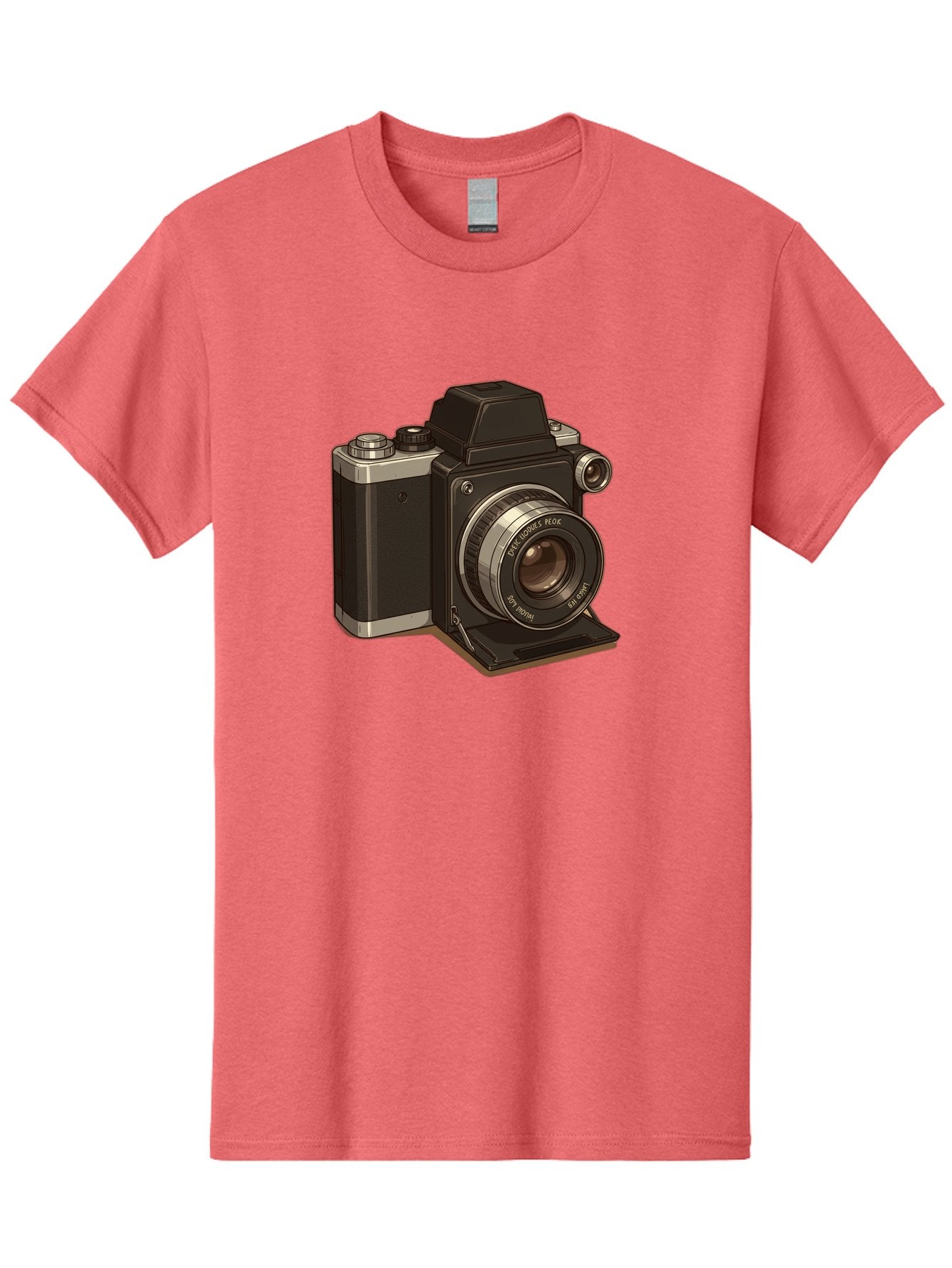 Tlr-Camera Men'S Graphic Tee, 100% Cotton, Comfortable Casual Summer Wear, Machine Washable, Vintage Camera, Twin Lens Reflex Camera, Black And Silver, Photography Equipment, Lens, Nikon, Camera Body, Classic Design, Retro Style, Film Camera Bae801 13