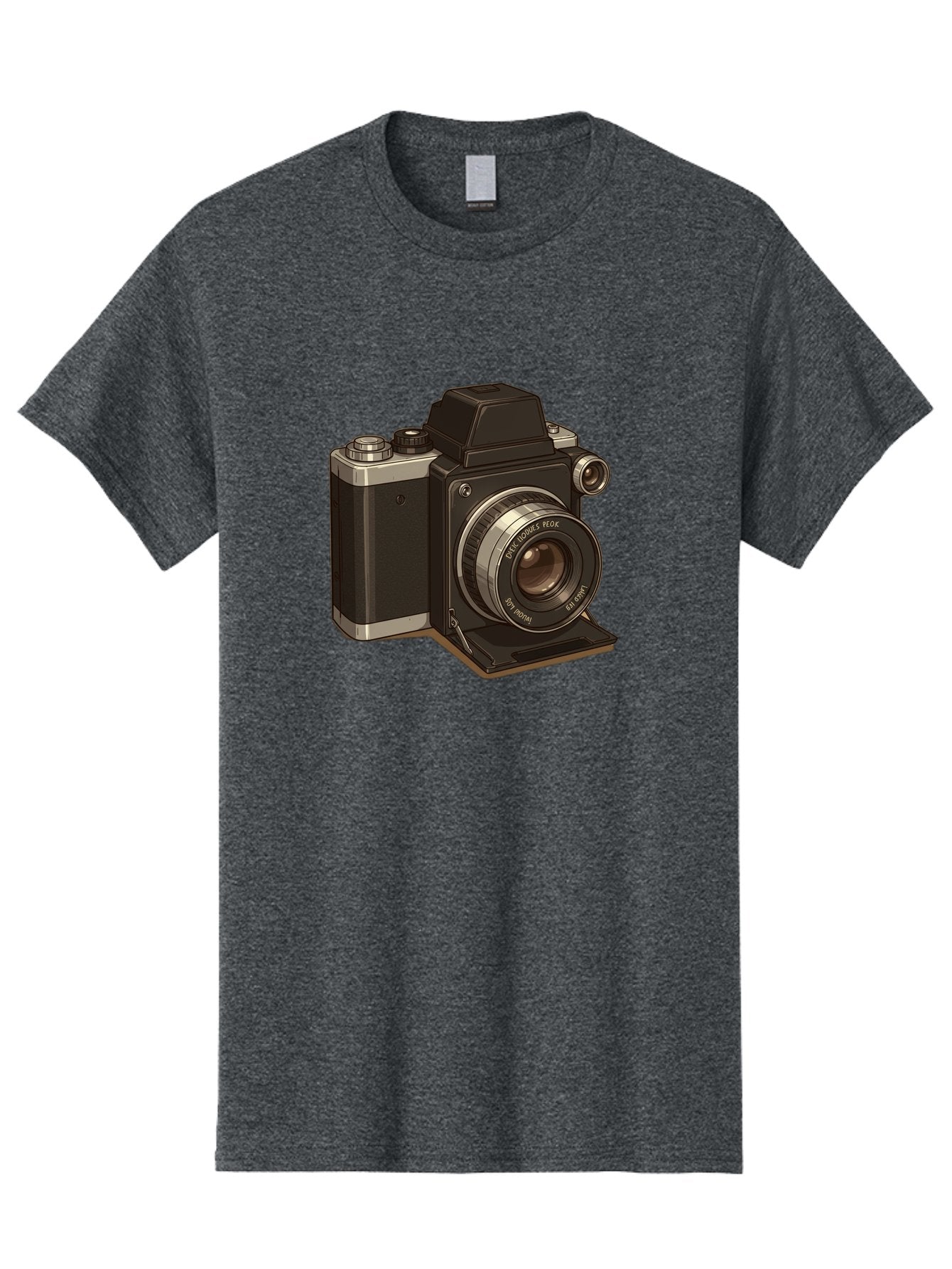 Tlr-Camera Men'S Graphic Tee, 100% Cotton, Comfortable Casual Summer Wear, Machine Washable, Vintage Camera, Twin Lens Reflex Camera, Black And Silver, Photography Equipment, Lens, Nikon, Camera Body, Classic Design, Retro Style, Film Camera Bae801 12