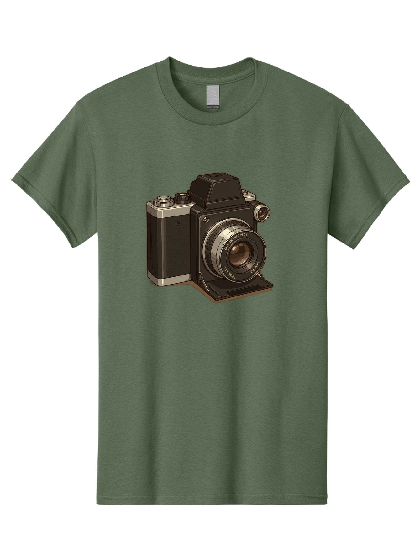 Tlr-Camera Men'S Graphic Tee, 100% Cotton, Comfortable Casual Summer Wear, Machine Washable, Vintage Camera, Twin Lens Reflex Camera, Black And Silver, Photography Equipment, Lens, Nikon, Camera Body, Classic Design, Retro Style, Film Camera Bae801 9