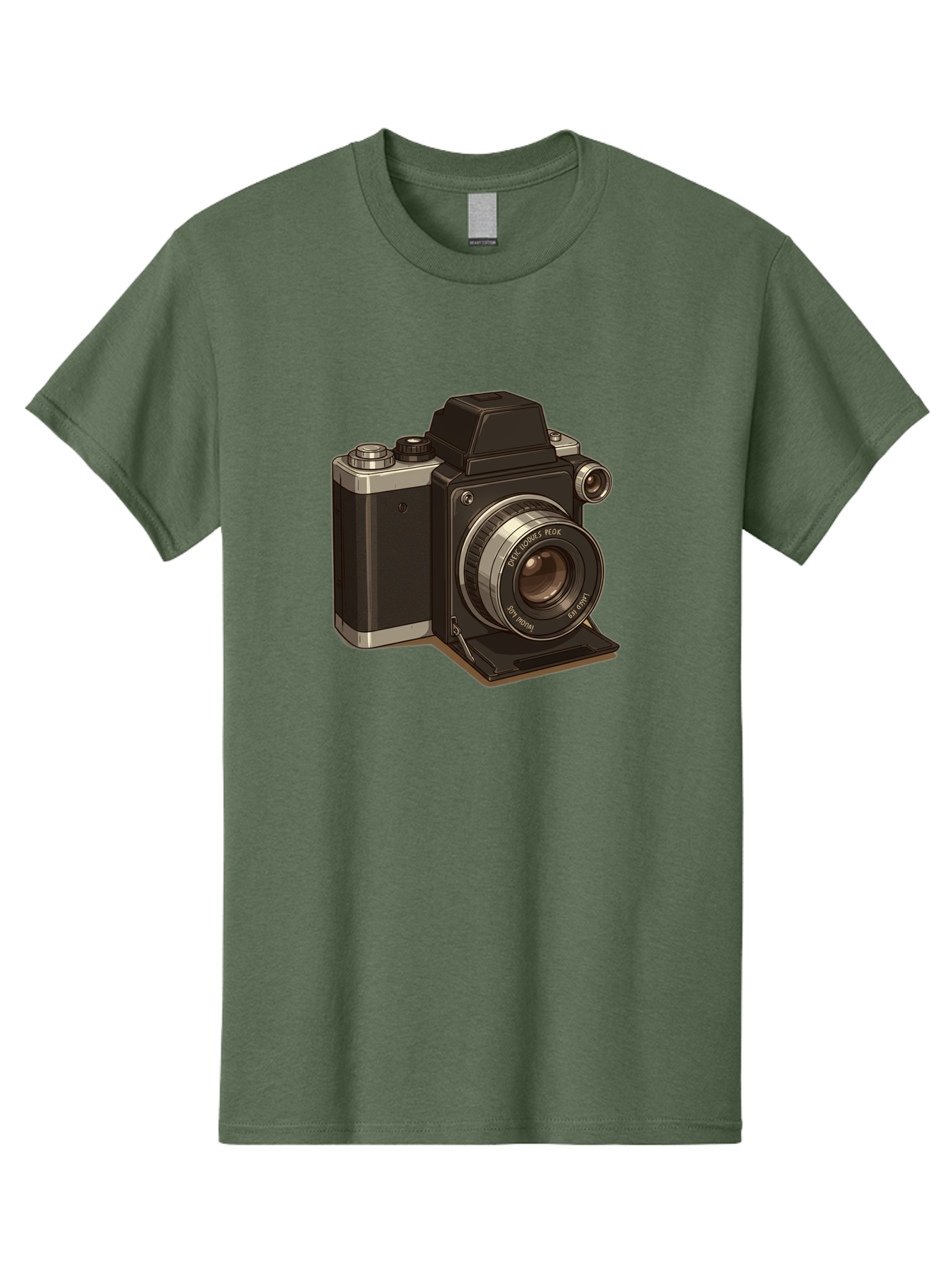 Tlr-Camera Men'S Graphic Tee, 100% Cotton, Comfortable Casual Summer Wear, Machine Washable, Vintage Camera, Twin Lens Reflex Camera, Black And Silver, Photography Equipment, Lens, Nikon, Camera Body, Classic Design, Retro Style, Film Camera Bae801 5