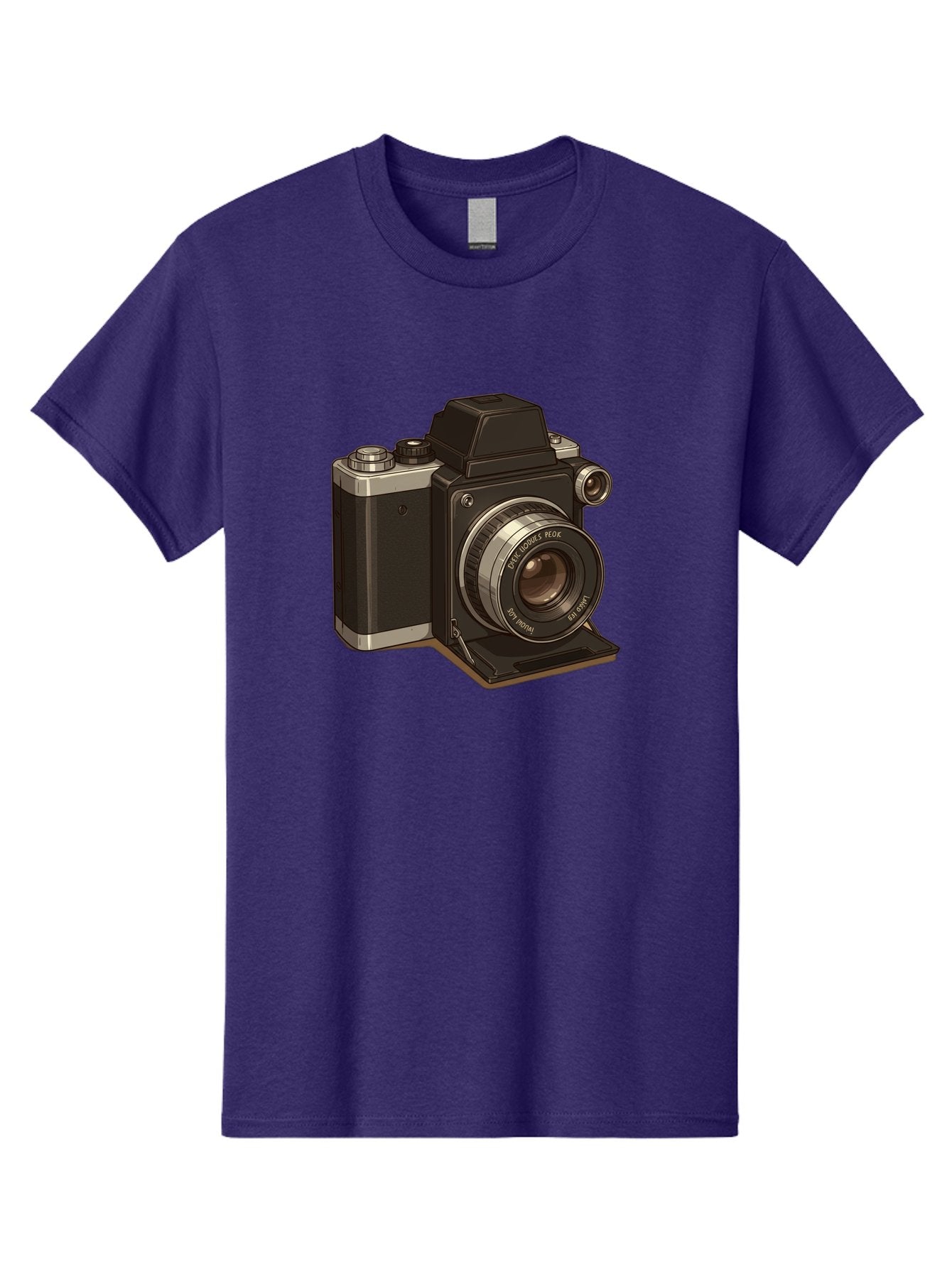 Tlr-Camera Men'S Graphic Tee, 100% Cotton, Comfortable Casual Summer Wear, Machine Washable, Vintage Camera, Twin Lens Reflex Camera, Black And Silver, Photography Equipment, Lens, Nikon, Camera Body, Classic Design, Retro Style, Film Camera Bae801 15