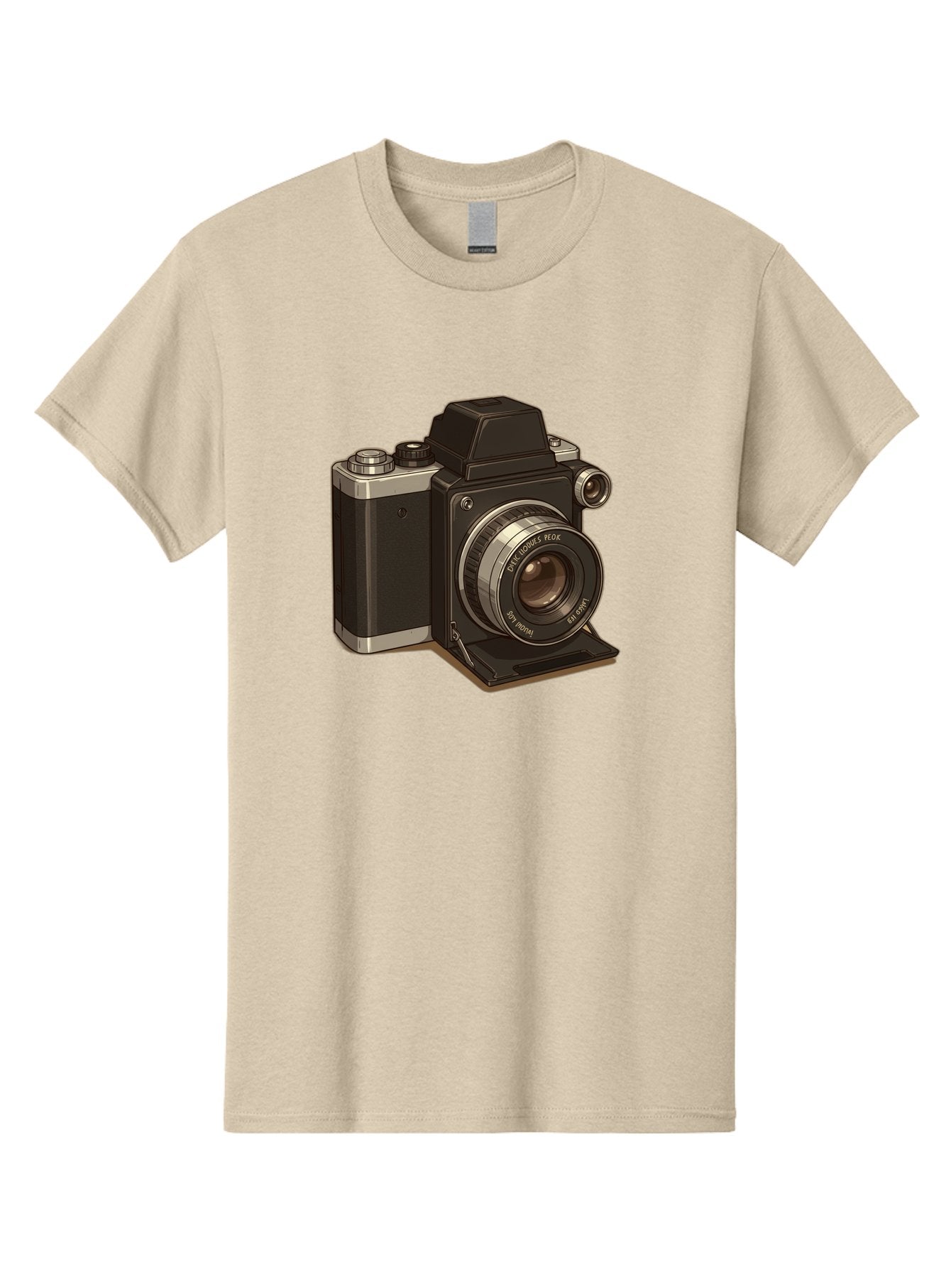Tlr-Camera Men'S Graphic Tee, 100% Cotton, Comfortable Casual Summer Wear, Machine Washable, Vintage Camera, Twin Lens Reflex Camera, Black And Silver, Photography Equipment, Lens, Nikon, Camera Body, Classic Design, Retro Style, Film Camera Bae801 7