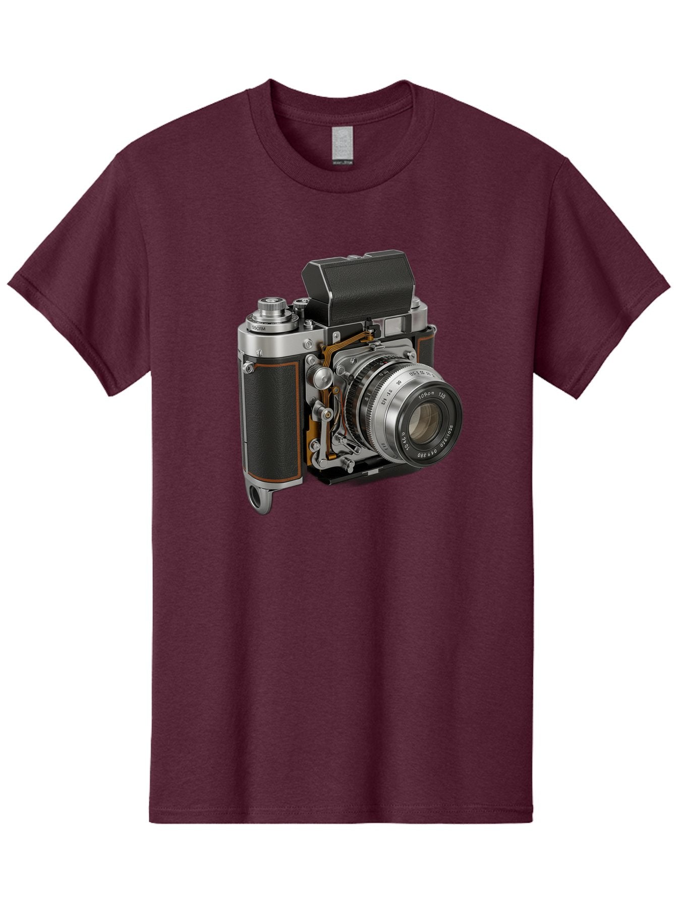 Triotar-Triotar-1-4-5-135 Men'S Graphic Tee, 100% Cotton, Comfortable Casual Summer Wear, Machine Washable, Vintage Camera, Classic Photography, Triotar 50Mm F/2.8 Lens, Retro Camera Body, Antique Camera Equipment, Photography Accessories, Bae803