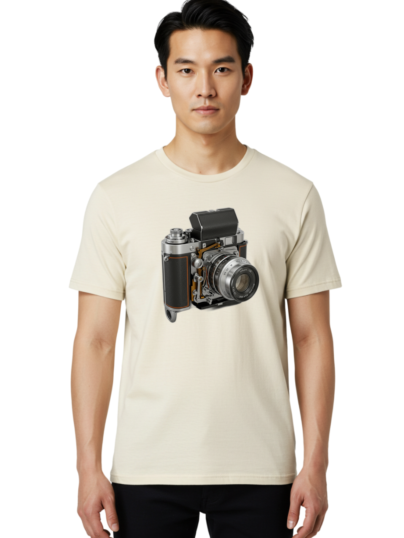 Triotar-Triotar-1-4-5-135 Men'S Graphic Tee, 100% Cotton, Comfortable Casual Summer Wear, Machine Washable, Vintage Camera, Classic Photography, Triotar 50Mm F/2.8 Lens, Retro Camera Body, Antique Camera Equipment, Photography Accessories, Bae803 18