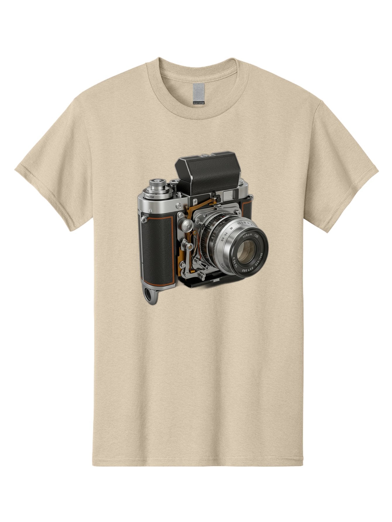Triotar-Triotar-1-4-5-135 Men'S Graphic Tee, 100% Cotton, Comfortable Casual Summer Wear, Machine Washable, Vintage Camera, Classic Photography, Triotar 50Mm F/2.8 Lens, Retro Camera Body, Antique Camera Equipment, Photography Accessories, Bae803 6