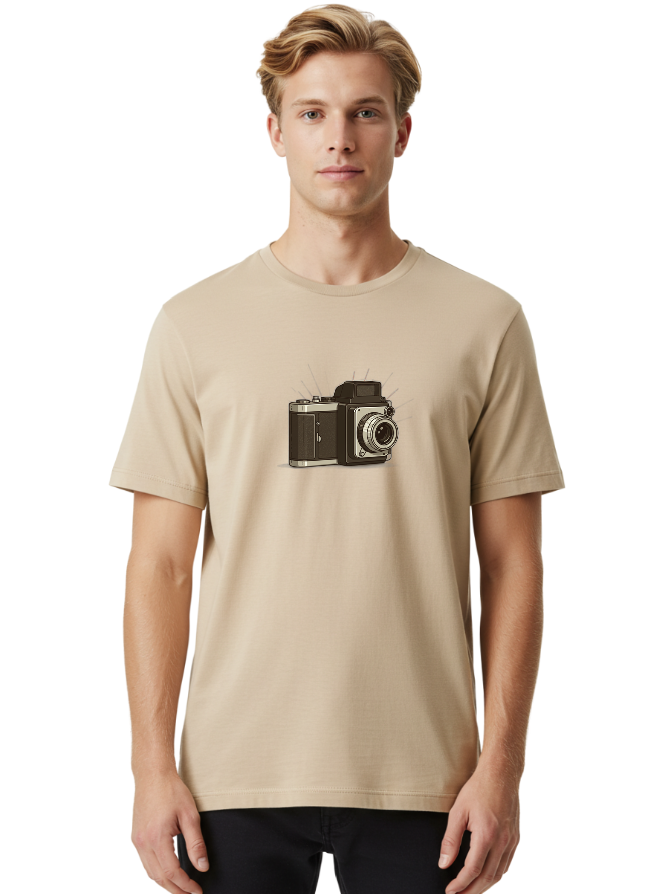 Vintage-Camera-2 Men'S Graphic Tee, 100% Cotton, Comfortable Casual Summer Wear, Machine Washable, Vintage Camera, Retro Photography, Film Camera, Classic Design, Photography Equipment, Nostalgic Feel, Camera Lens Bae806 27