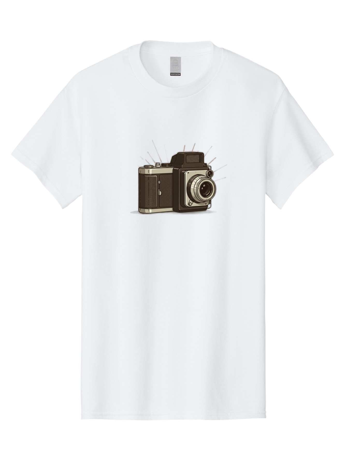 Vintage-Camera-2 Men'S Graphic Tee, 100% Cotton, Comfortable Casual Summer Wear, Machine Washable, Vintage Camera, Retro Photography, Film Camera, Classic Design, Photography Equipment, Nostalgic Feel, Camera Lens Bae806 3