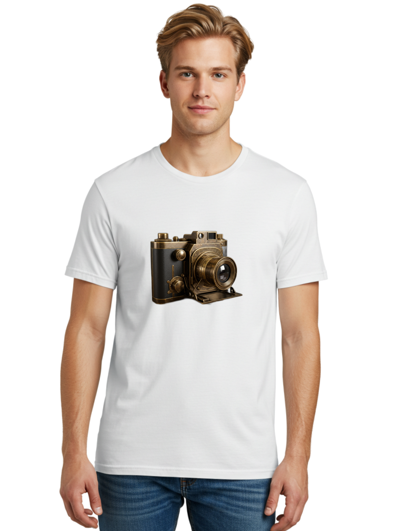 Vintage-Camera-3 Men'S Graphic Tee, 100% Cotton, Comfortable Casual Summer Wear, Machine Washable, Vintage Camera, Antique Photography, Retro Camera Design, Classic Accessories, Nostalgic Photography Equipment Bae807 16