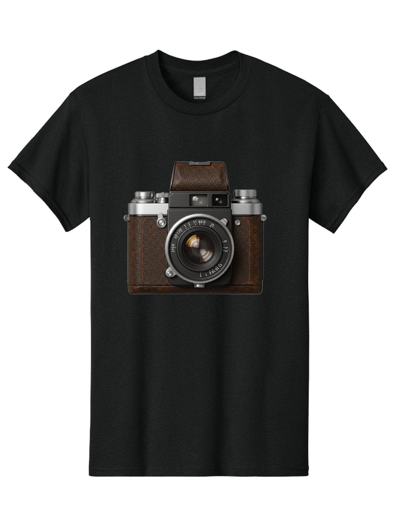 Vintage-Camera-7 Men'S Graphic Tee, 100% Cotton, Comfortable Casual Summer Wear, Machine Washable, Classic Camera, Vintage Photography, Film Camera, Retro Style, Leather Wrap, Silver Accents, Photography Equipment, Nostalgic Charm, Bae811