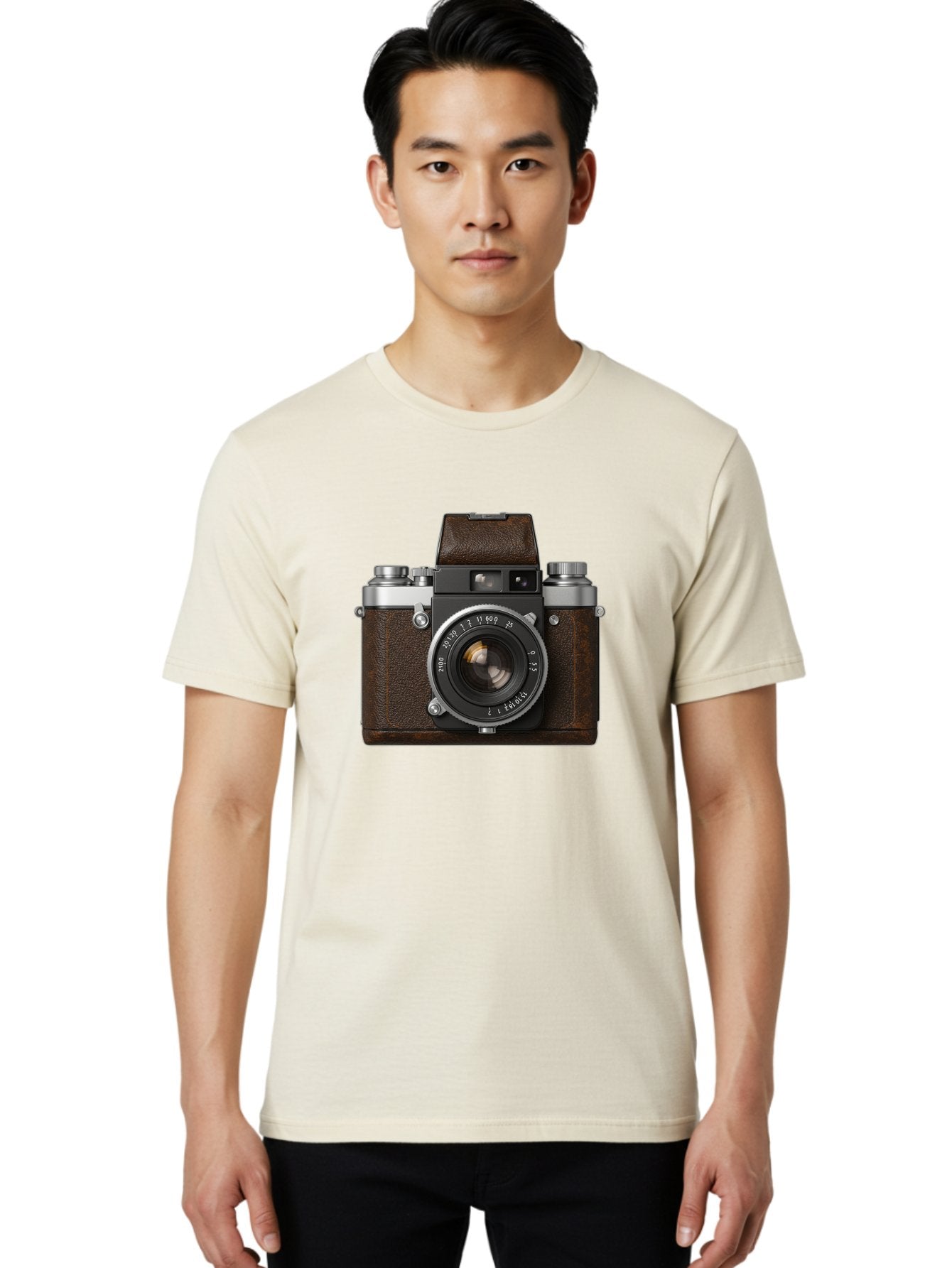 Vintage-Camera-7 Men'S Graphic Tee, 100% Cotton, Comfortable Casual Summer Wear, Machine Washable, Classic Camera, Vintage Photography, Film Camera, Retro Style, Leather Wrap, Silver Accents, Photography Equipment, Nostalgic Charm, Bae811 16