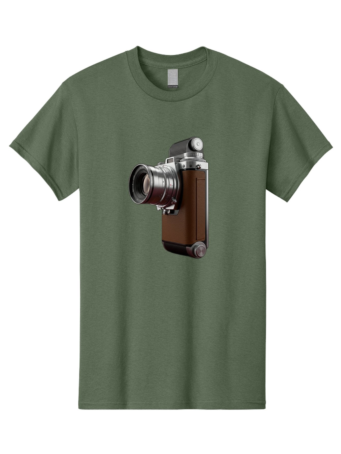 Vintage-Camera-8 Men'S Graphic Tee, 100% Cotton, Comfortable Casual Summer Wear, Machine Washable, Retro Camera, Old Photography Equipment, Classic Design, Film Camera, Lens, Brown Body, Silver Accents, Photography History, Nostalgic Feel, Bae812 9