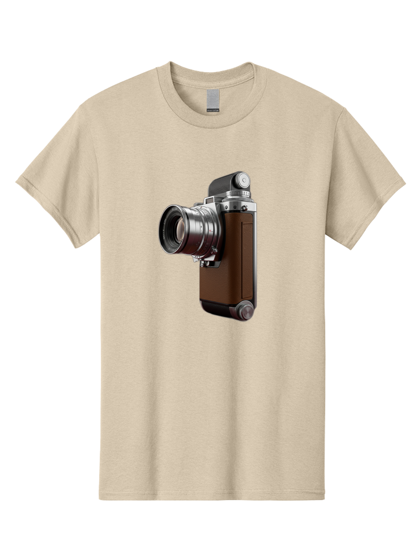 Vintage-Camera-8 Men'S Graphic Tee, 100% Cotton, Comfortable Casual Summer Wear, Machine Washable, Retro Camera, Old Photography Equipment, Classic Design, Film Camera, Lens, Brown Body, Silver Accents, Photography History, Nostalgic Feel, Bae812 9