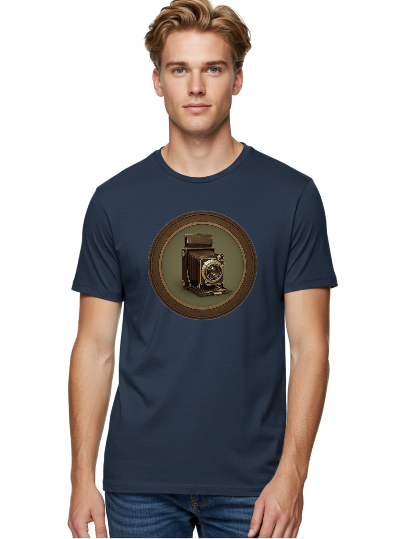 Vintage-Camera Men'S Graphic Tee, 100% Cotton, Comfortable Casual Summer Wear, Machine Washable, Vintage Camera, Antique Photography Equipment, Classic Camera Design, Retro Style, Old-Fashioned Lens, Nostalgic Photography, Timeless Art, Bae815 29