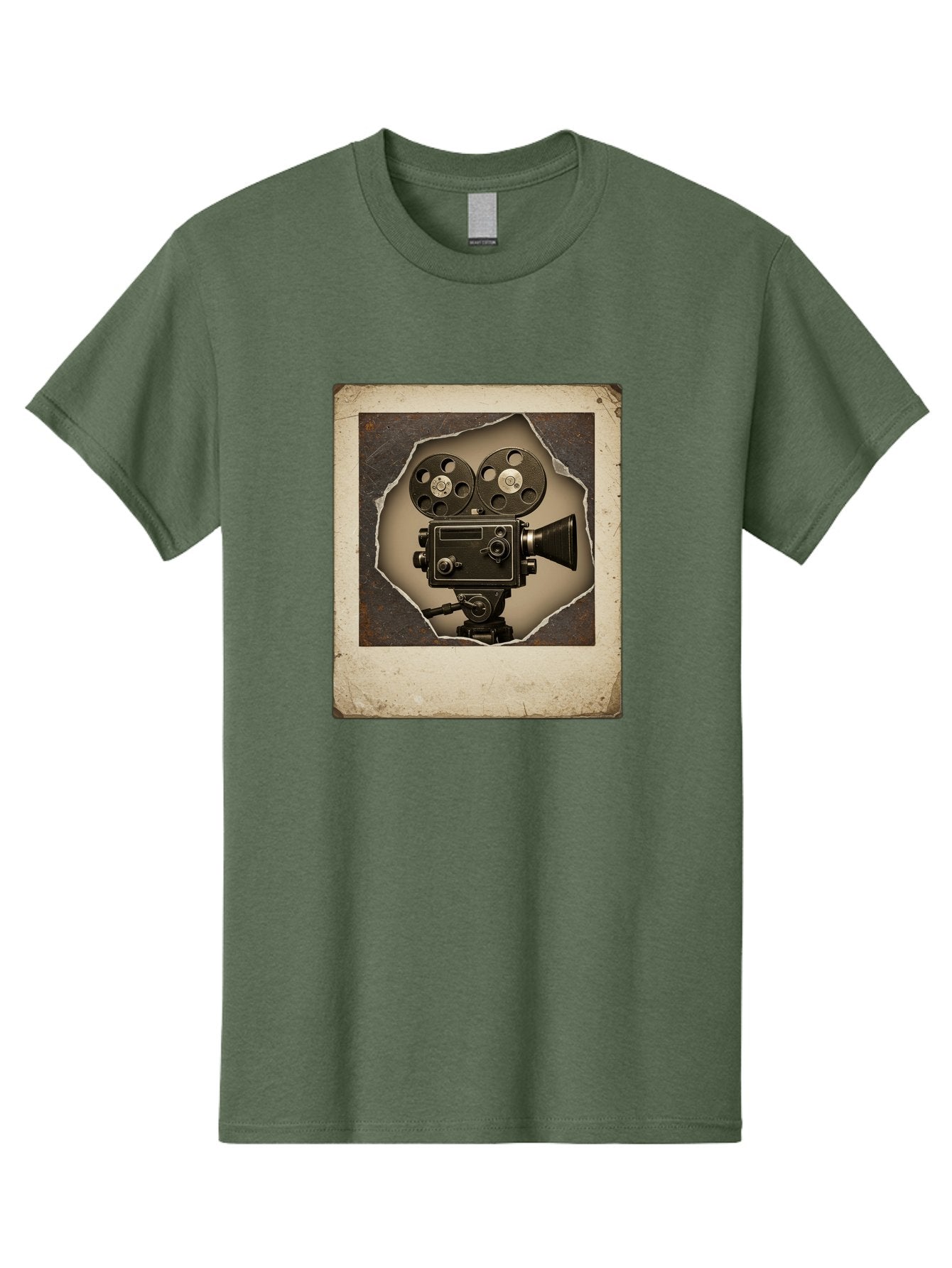 Vintage-Movie-Camera Men'S Graphic Tee, 100% Cotton, Comfortable Casual Summer Wear, Machine Washable, Vintage Movie Camera, Film Reels, Retro Filmmaking, Cinematography, Nostalgic, Classic Cinema, Old Movie Equipment, Filmmaking Accessories Bae817 8