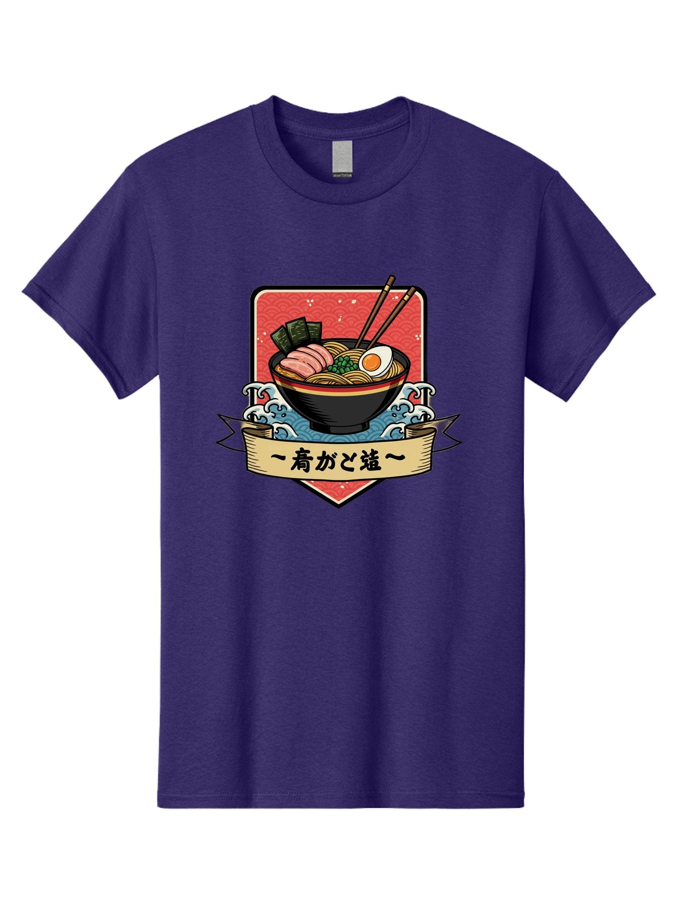 Yu-Katosu-Ramen Men'S Graphic Tee, 100% Cotton, Comfortable Casual Summer Wear, Machine Washable, Bowl Of Ramen, Japanese Noodle Soup, Savory Ingredients, Egg, Green Onions, Pork Slices, Seaweed, Chopsticks, Japanese Cuisine, Comforting Meal, Bae823