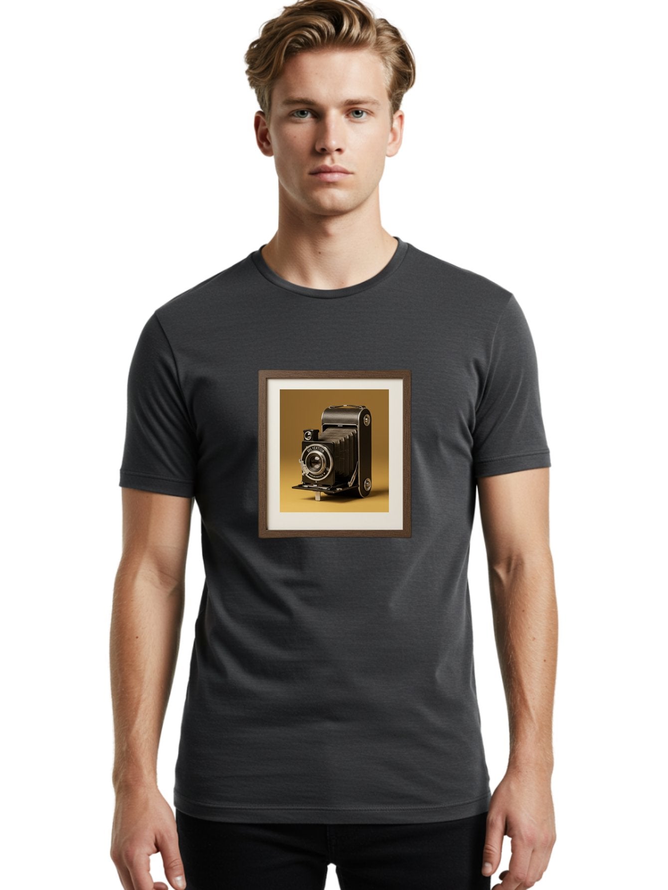 Zeiss-Ikon-Camera Men'S Graphic Tee, 100% Cotton, Comfortable Casual Summer Wear, Machine Washable, Vintage Camera, Old Camera, Antique Camera, Black Camera, Classic Photography, Photography Equipment, Nostalgic Device, Film Camera, Camera Art Bae824 28