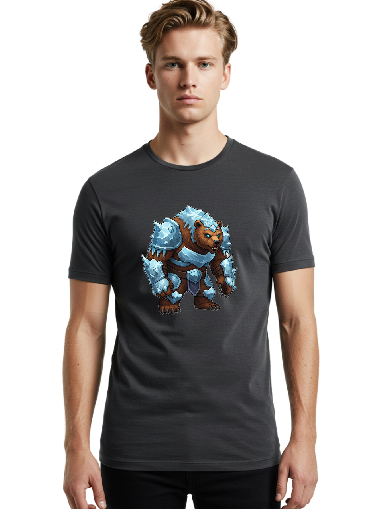 Armored-Bear-2 Men'S Graphic Tee, 100% Cotton, Comfortable Casual Summer Wear, Machine Washable, Vintage Camera, Old Camera, Antique Camera, Black Camera, Classic Photography, Photography Equipment, Nostalgic Device, Film Camera, Camera Art Bae828 28