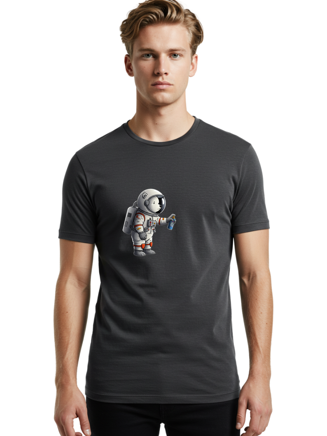Astronaut-Spray-Paint Men'S Graphic Tee, 100% Cotton, Comfortable Casual Summer Wear, Machine Washable, Vintage Camera, Old Camera, Antique Camera, Black Camera, Classic Photography, Photography Equipment, Nostalgic Device, Film Camera, Bae833 28