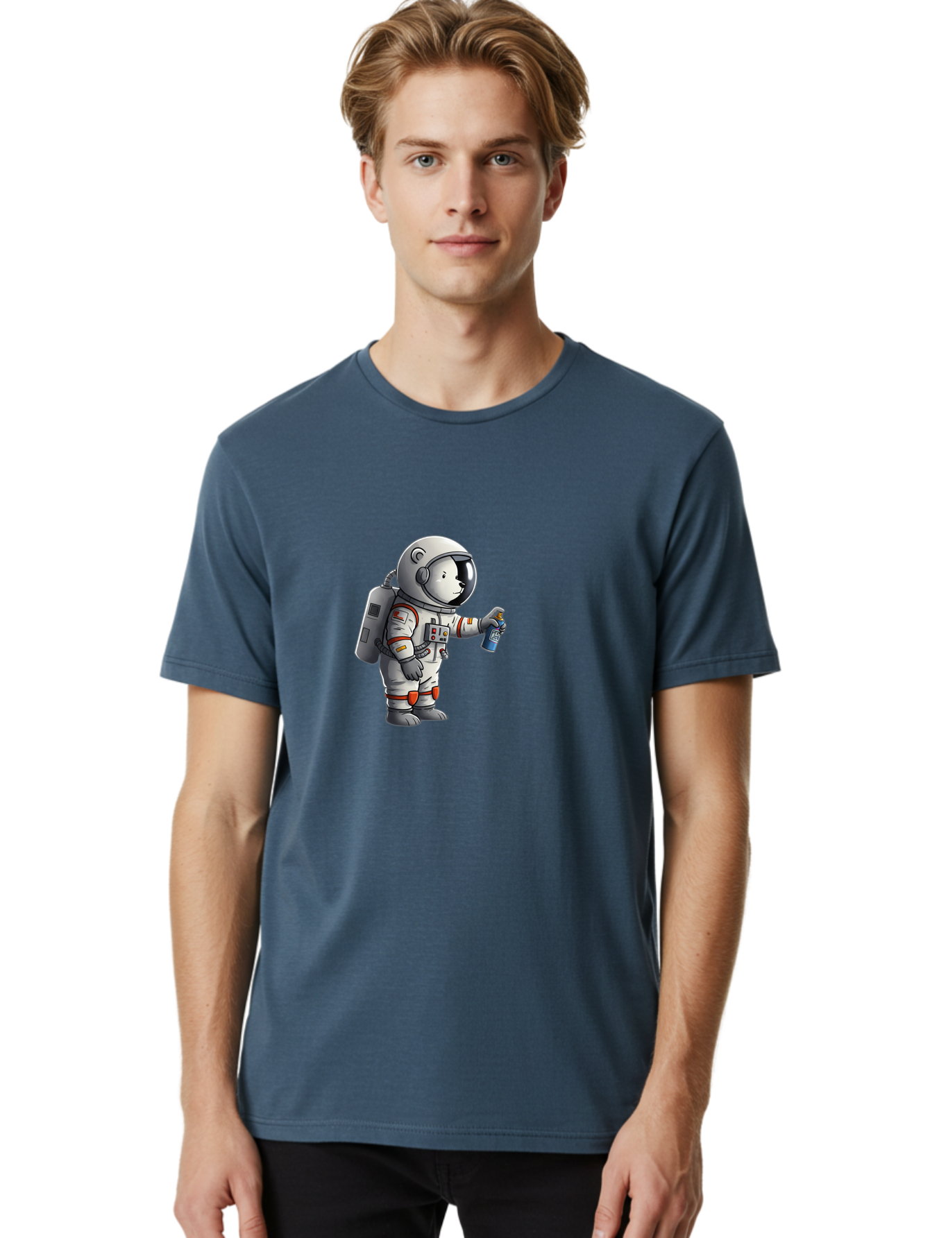 Astronaut-Spray-Paint Men'S Graphic Tee, 100% Cotton, Comfortable Casual Summer Wear, Machine Washable, Vintage Camera, Old Camera, Antique Camera, Black Camera, Classic Photography, Photography Equipment, Nostalgic Device, Film Camera, Bae833 24