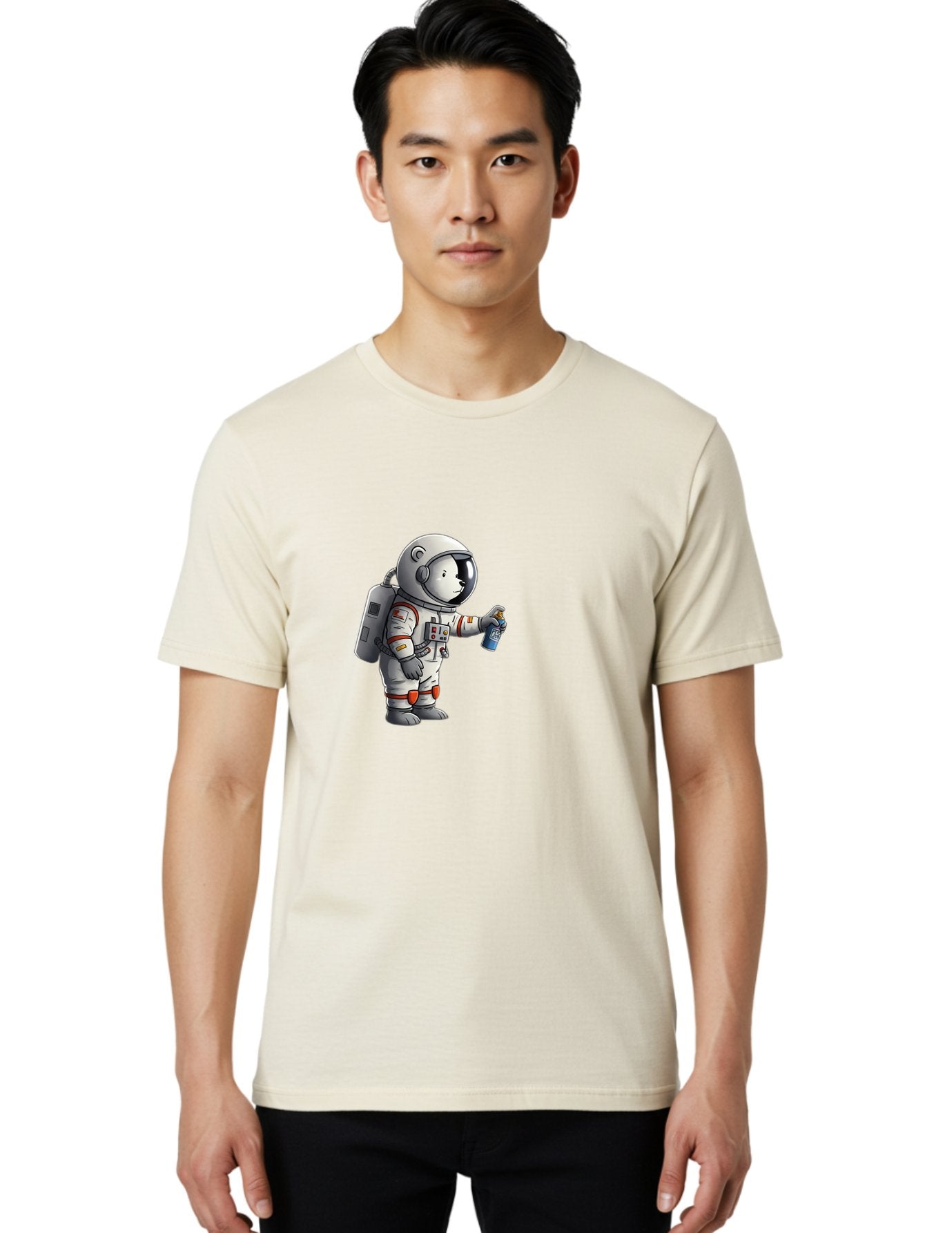 Astronaut-Spray-Paint Men'S Graphic Tee, 100% Cotton, Comfortable Casual Summer Wear, Machine Washable, Vintage Camera, Old Camera, Antique Camera, Black Camera, Classic Photography, Photography Equipment, Nostalgic Device, Film Camera, Bae833 24