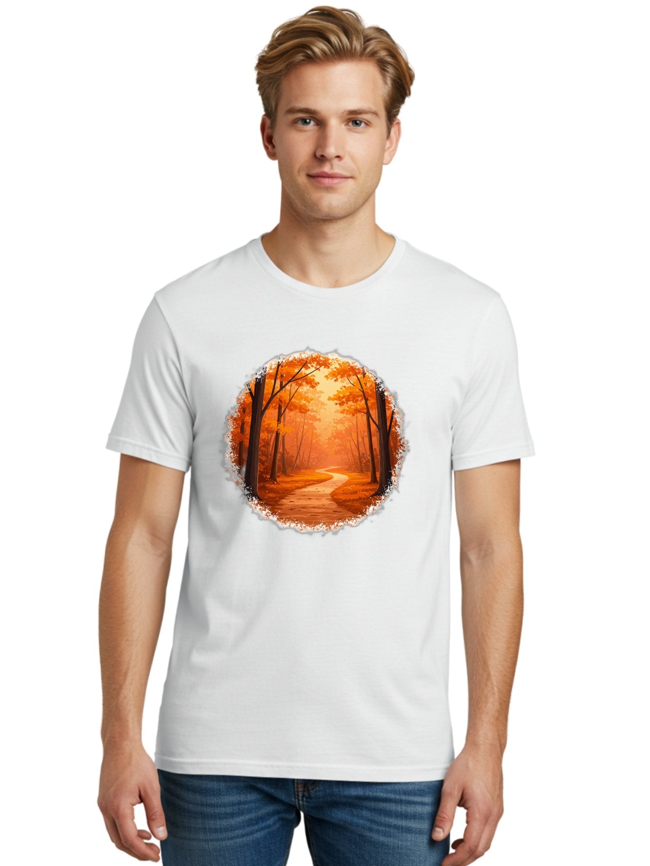 Autumn-Forest-Path Men'S Graphic Tee, 100% Cotton, Comfortable Casual Summer Wear, Machine Washable, Vintage Camera, Old Camera, Antique Camera, Black Camera, Classic Photography, Photography Equipment, Nostalgic Device, Film Camera, Bae834 18